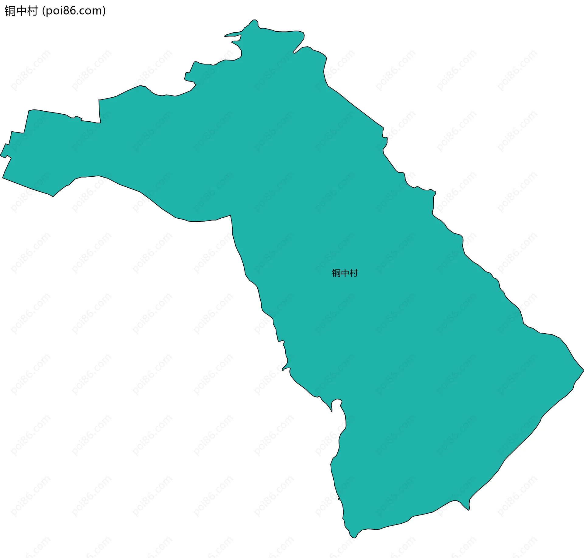 铜中村边界地图