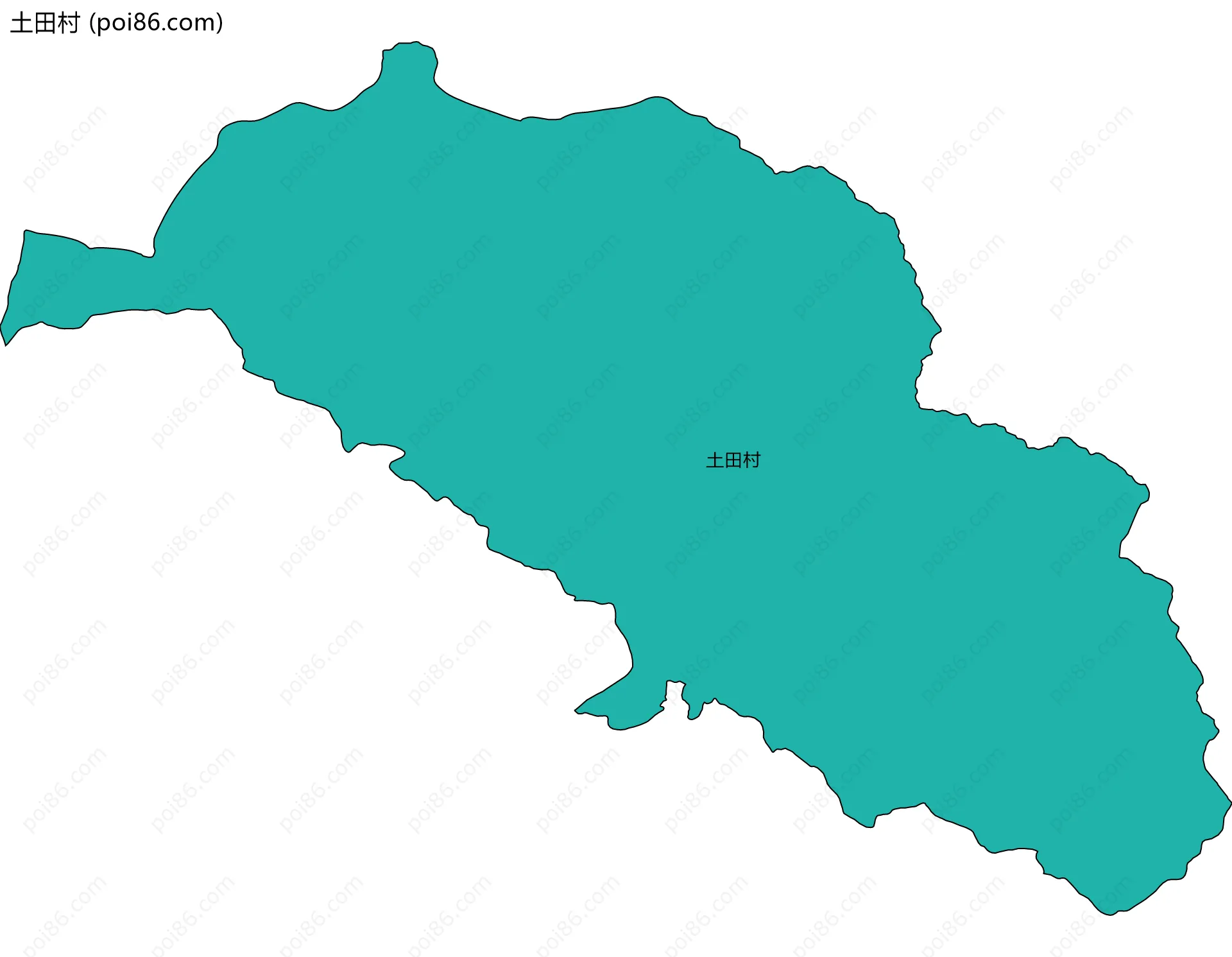 土田村边界地图