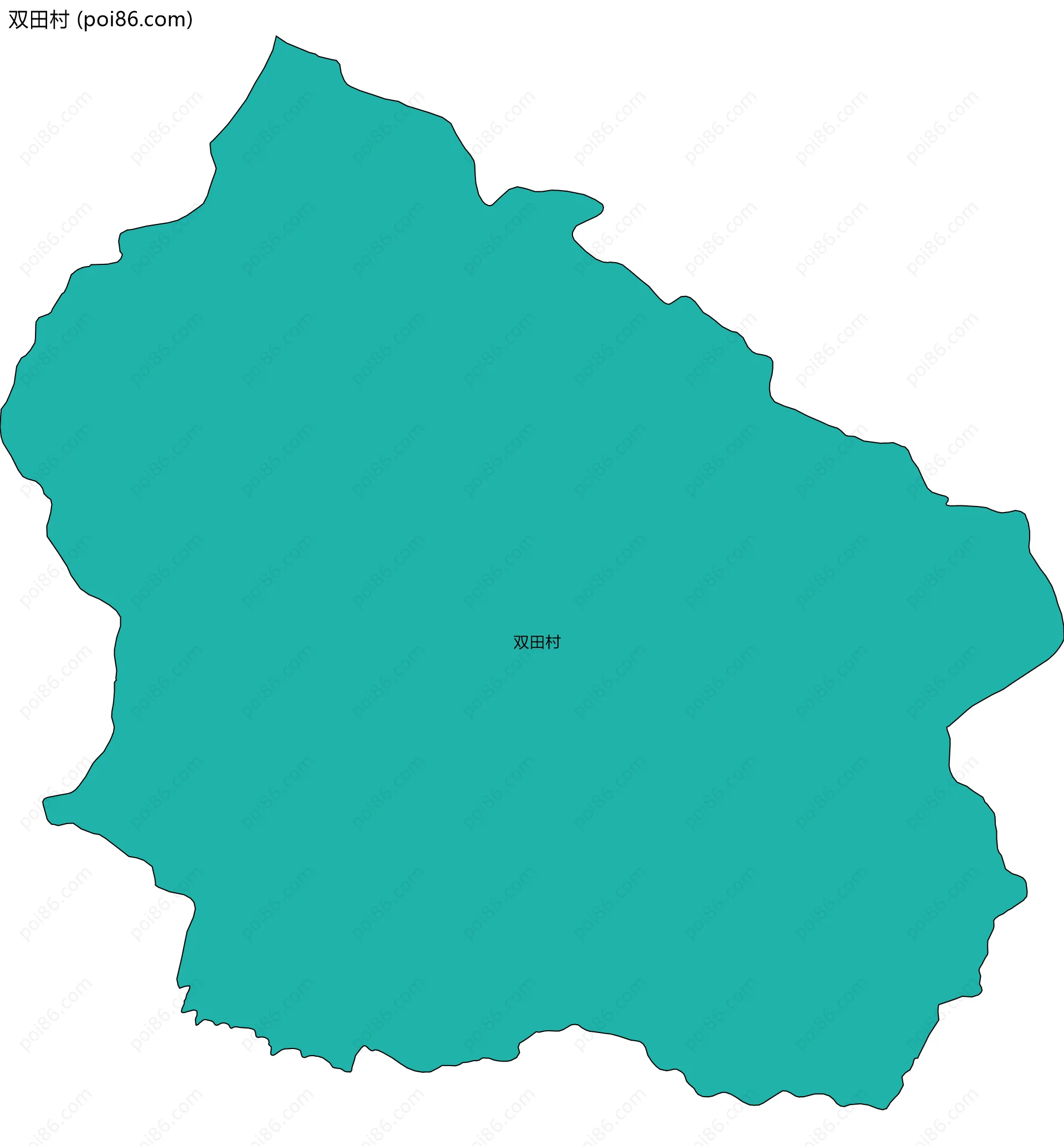 双田村边界地图