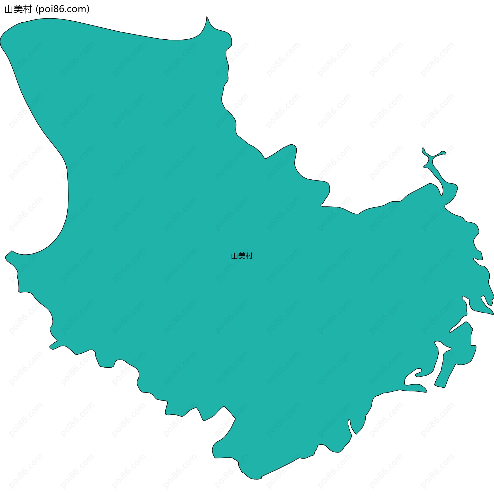 山美村边界地图