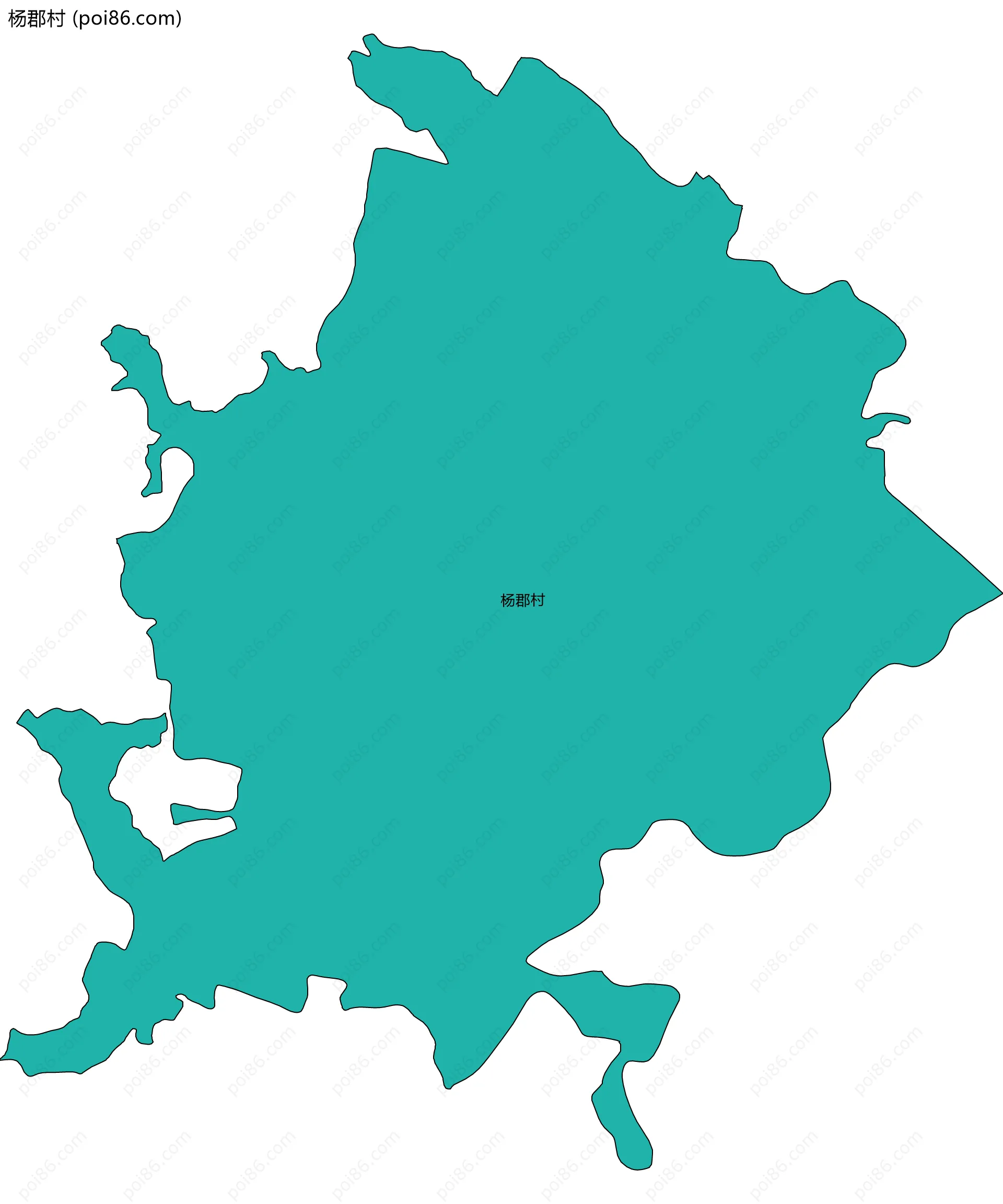 杨郡村边界地图