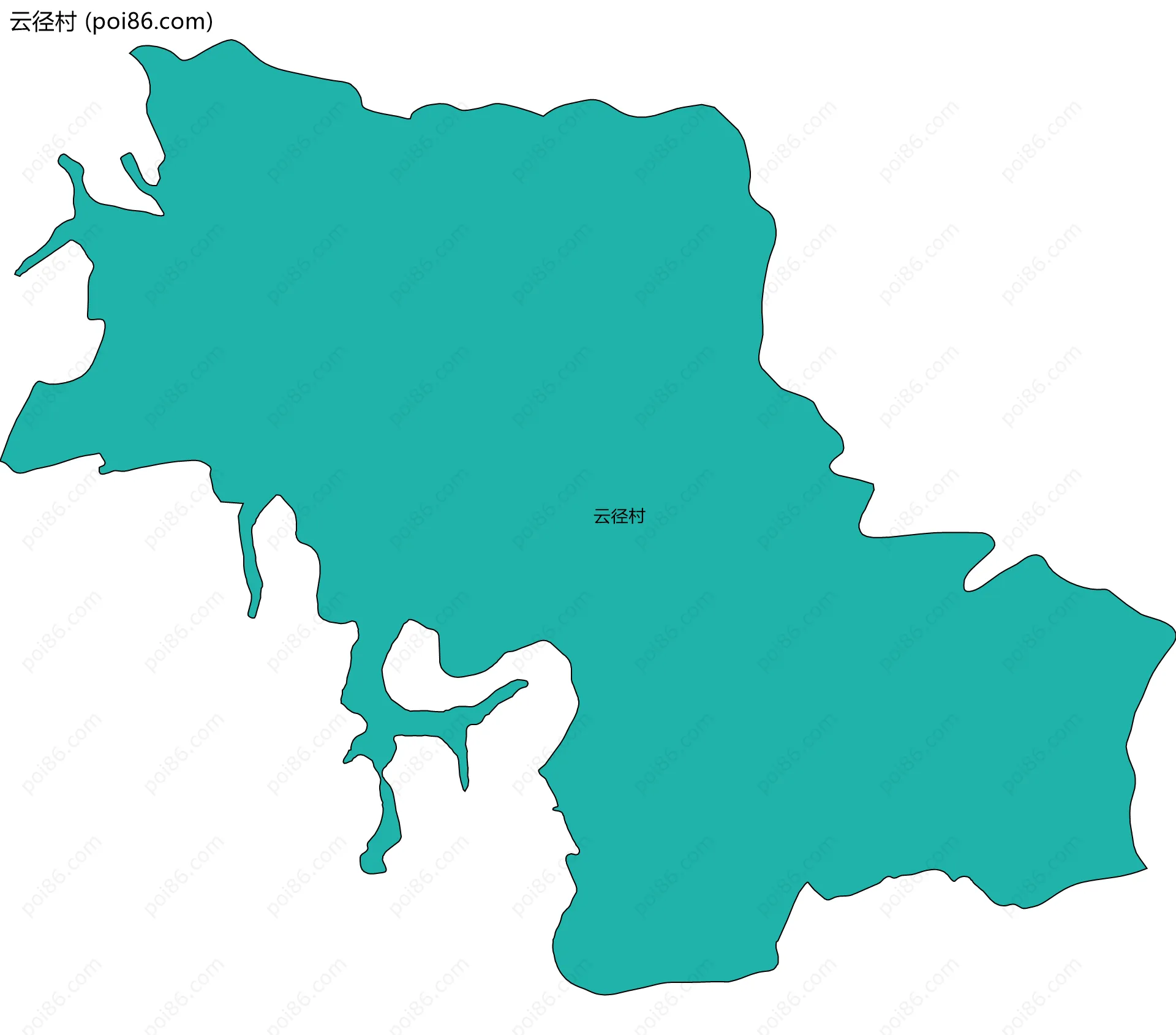 云径村边界地图
