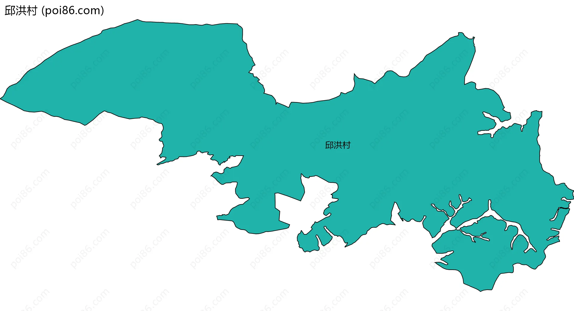 邱洪村边界地图