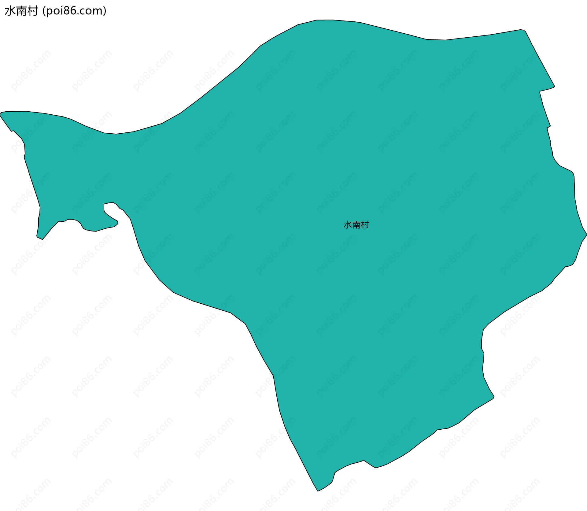 水南村边界地图