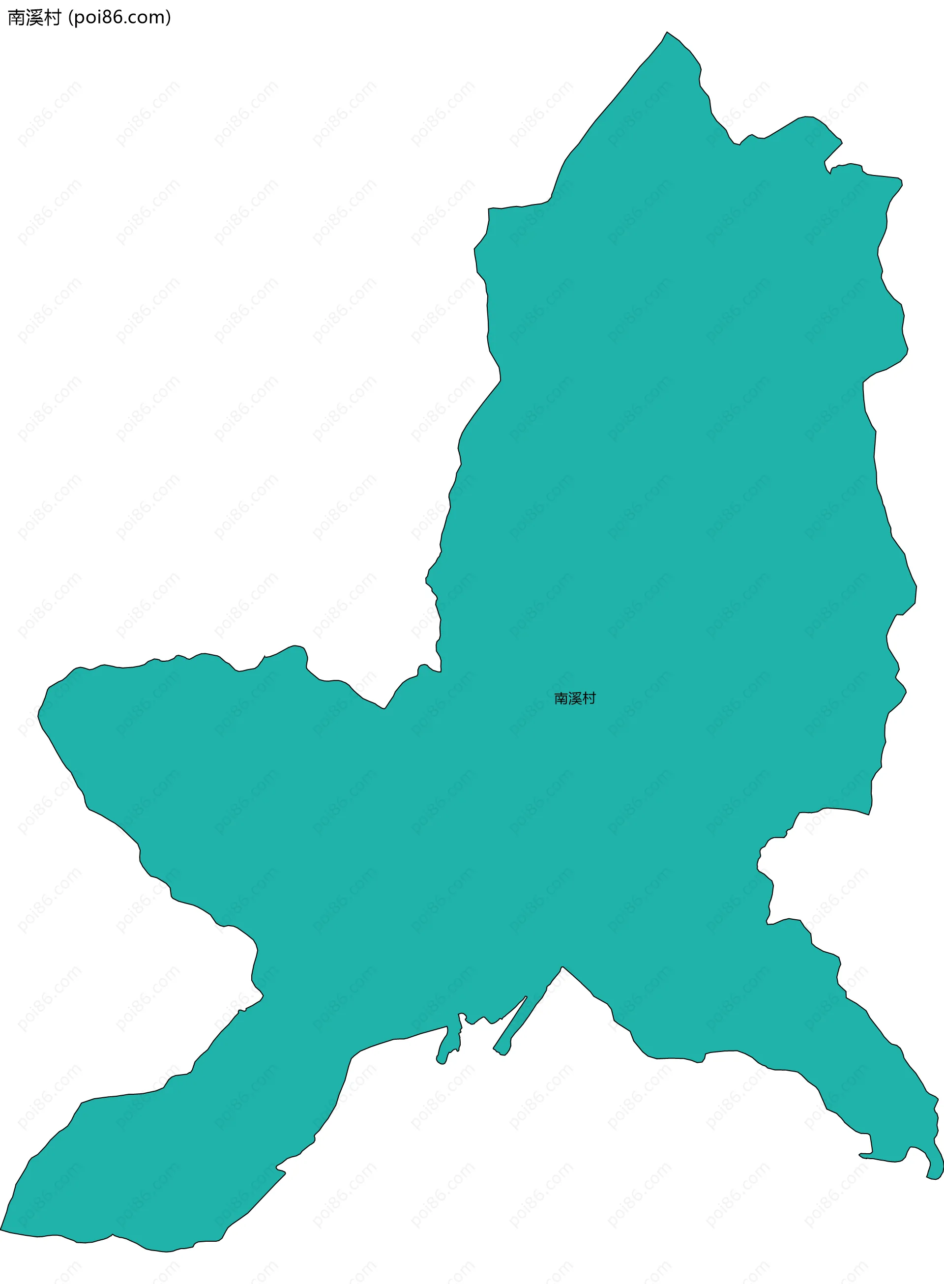 南溪村边界地图