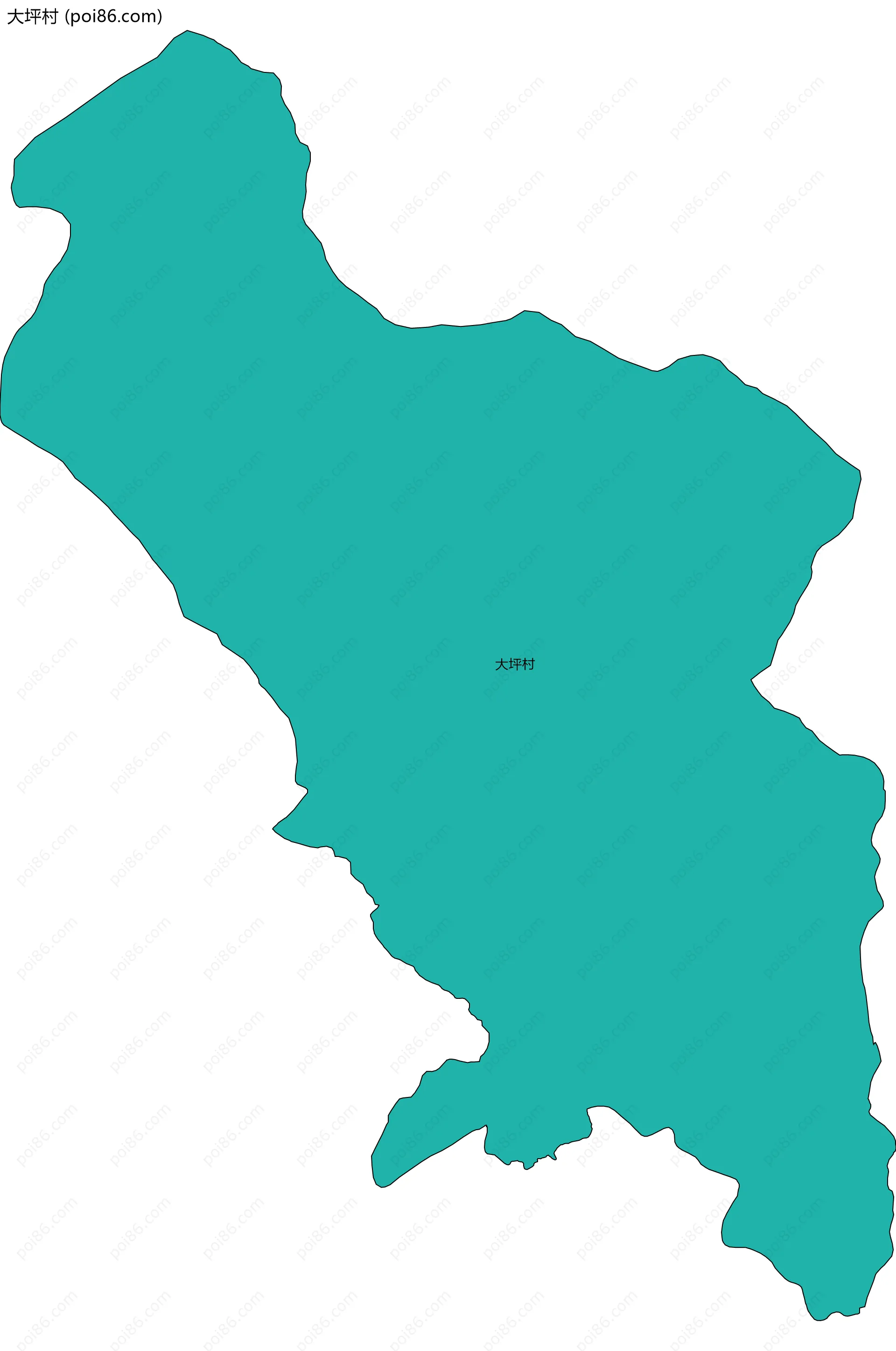 大坪村边界地图