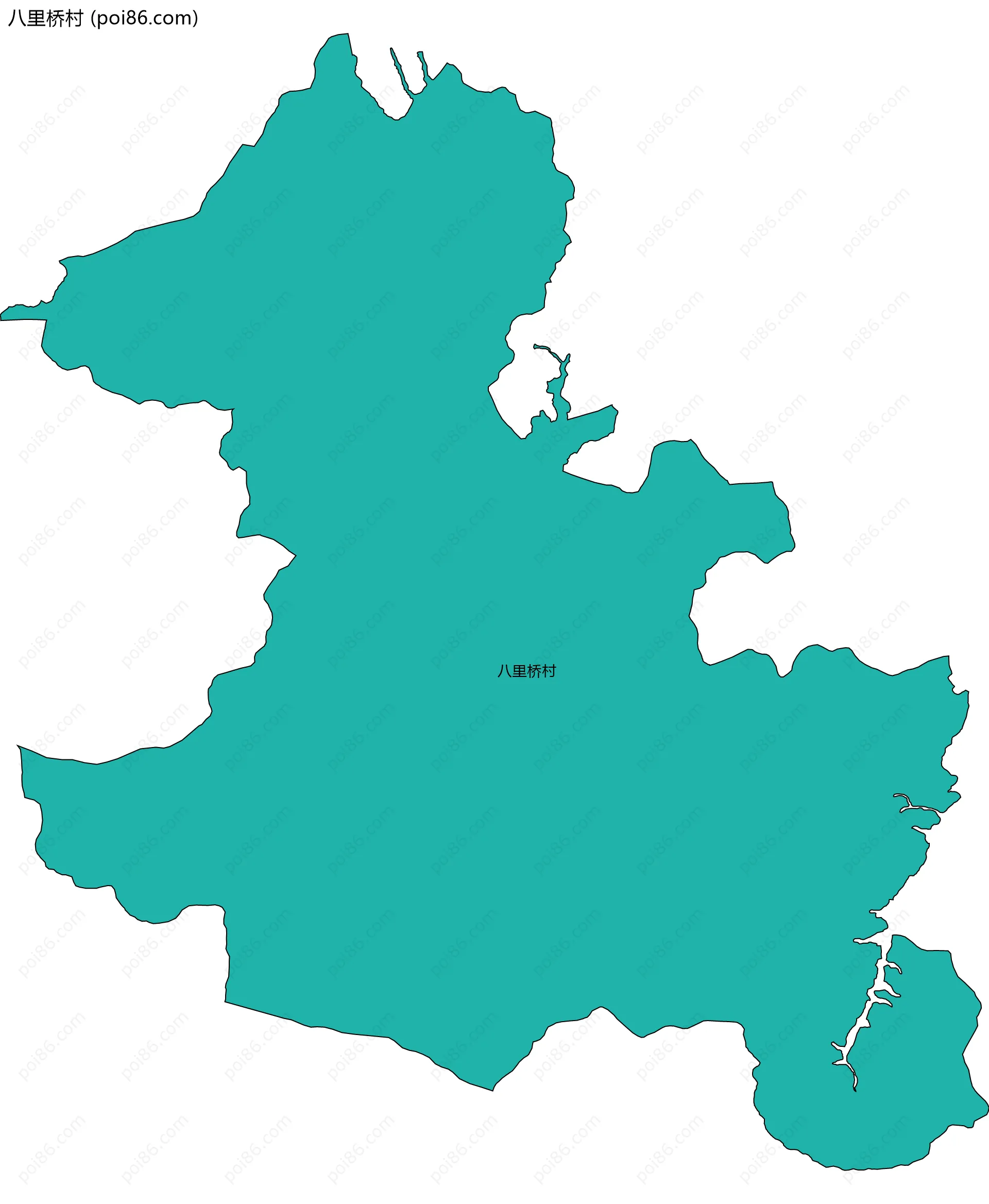 八里桥村边界地图