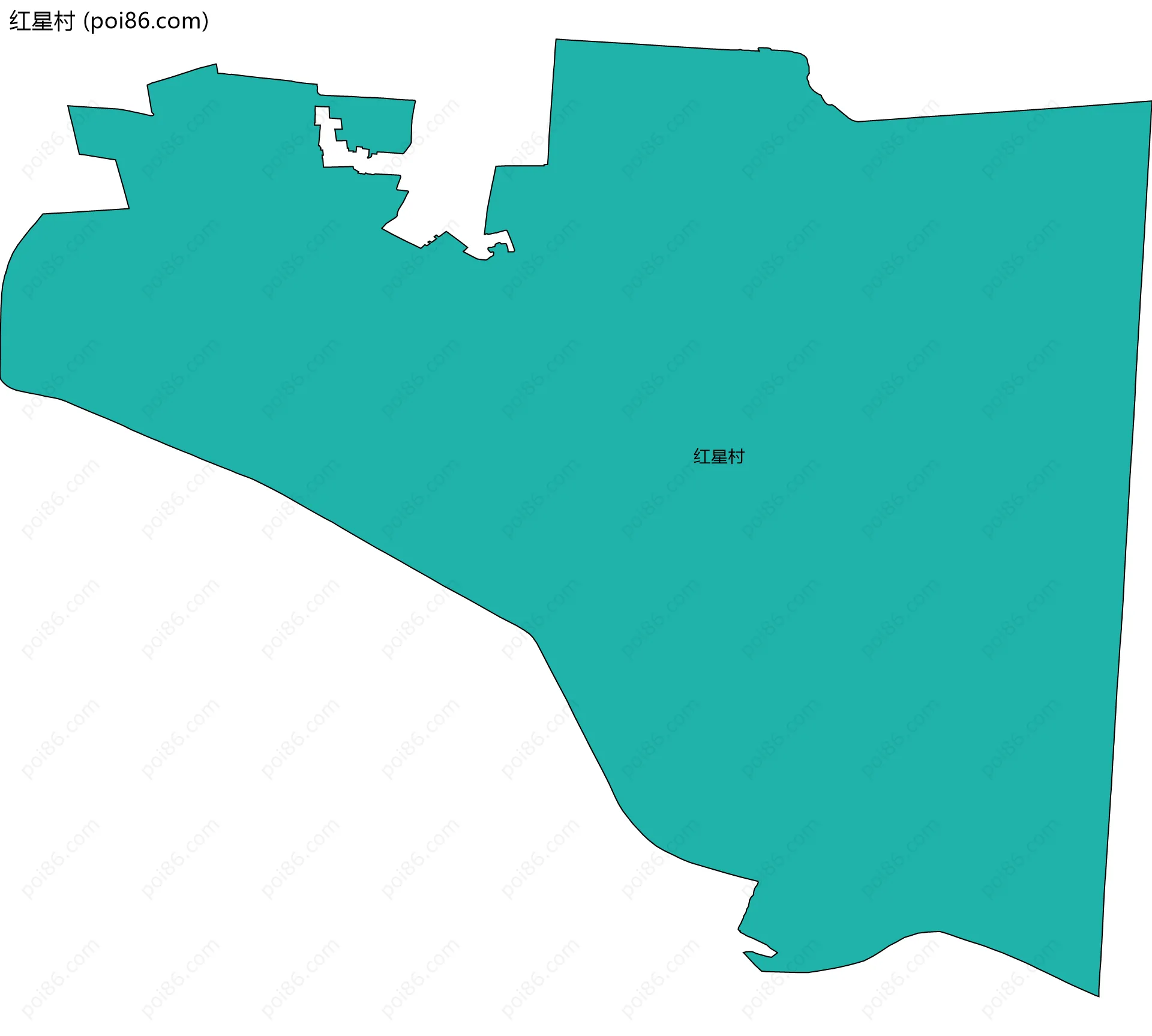 红星村边界地图