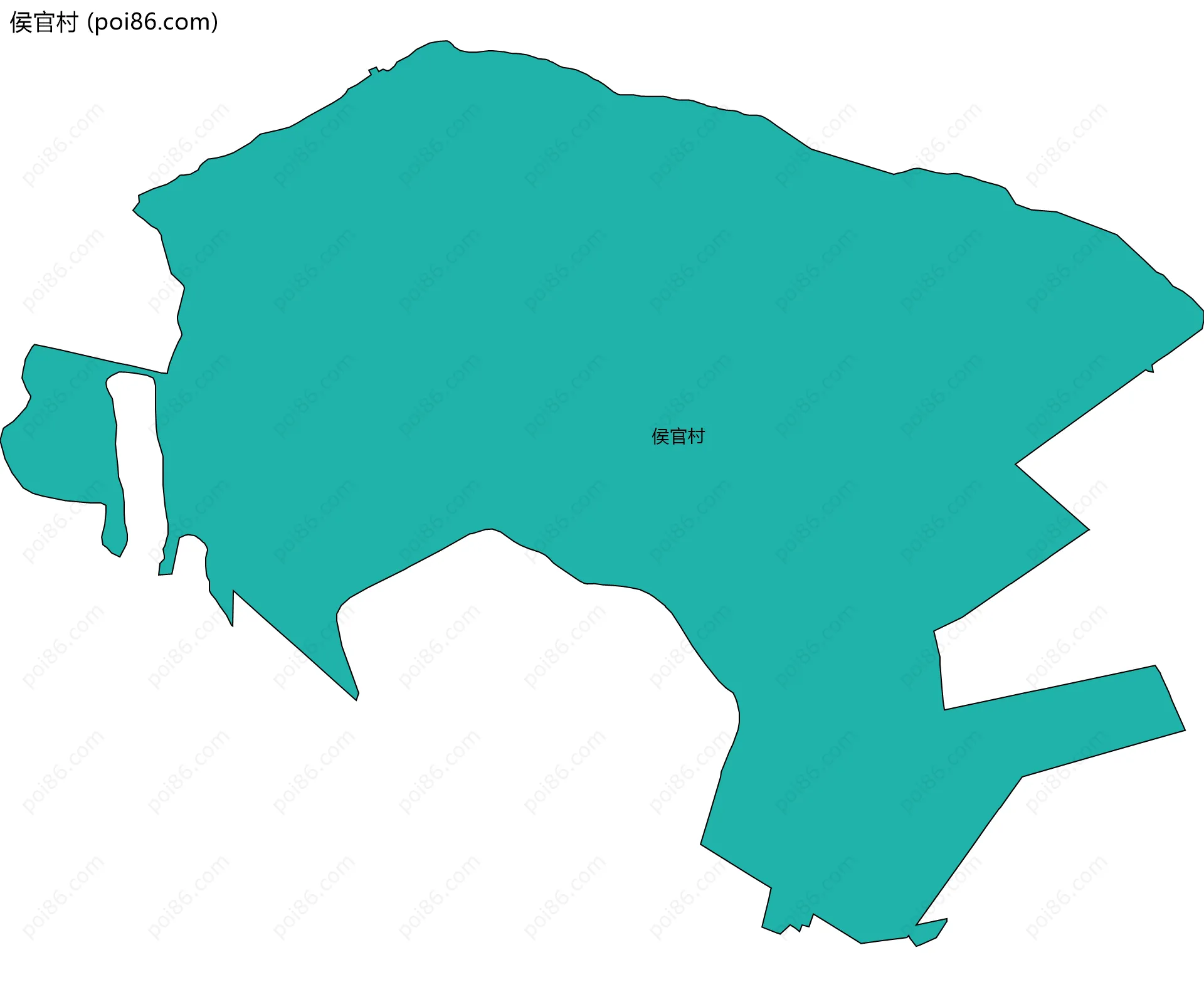 侯官村边界地图