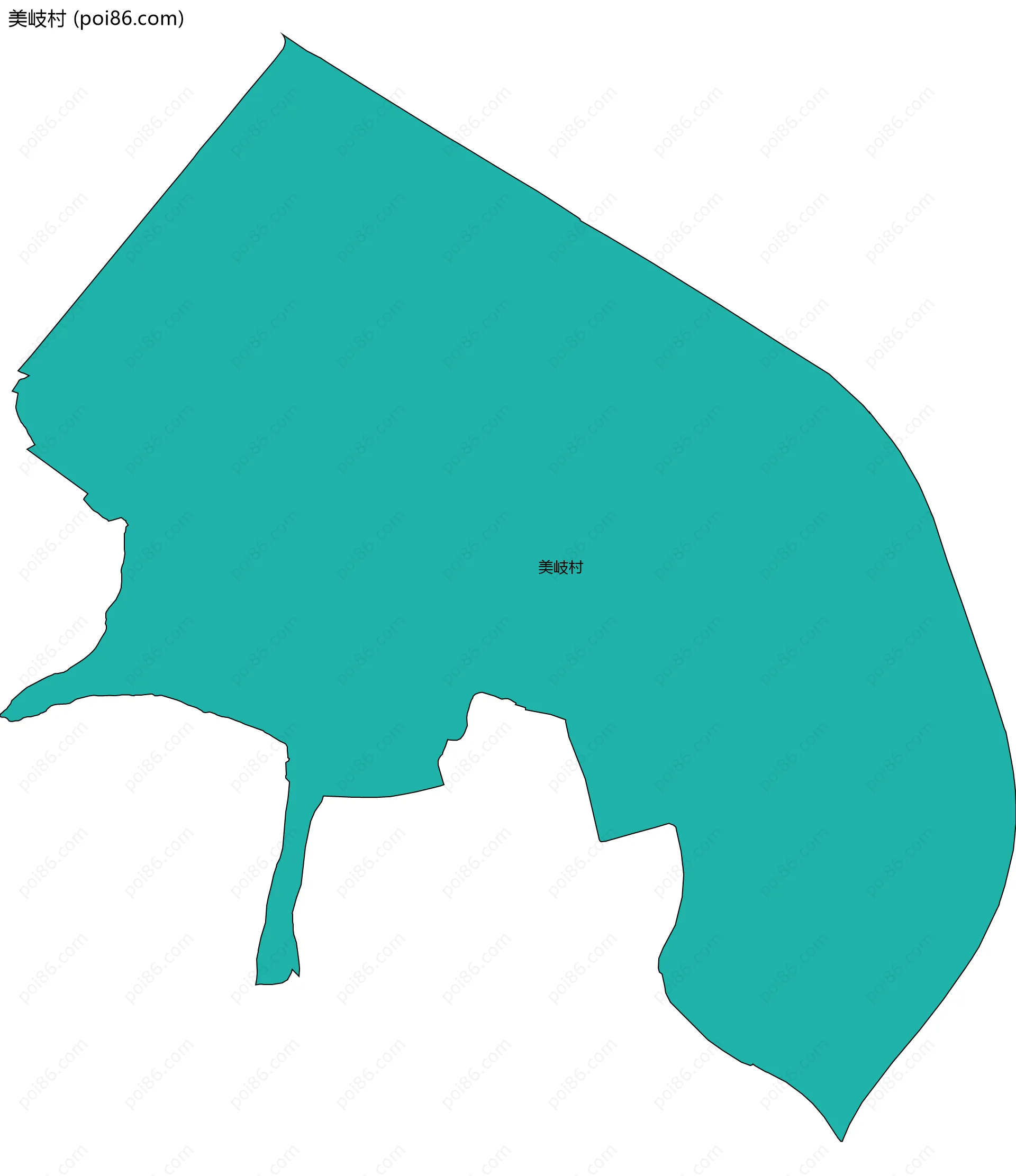 美岐村边界地图