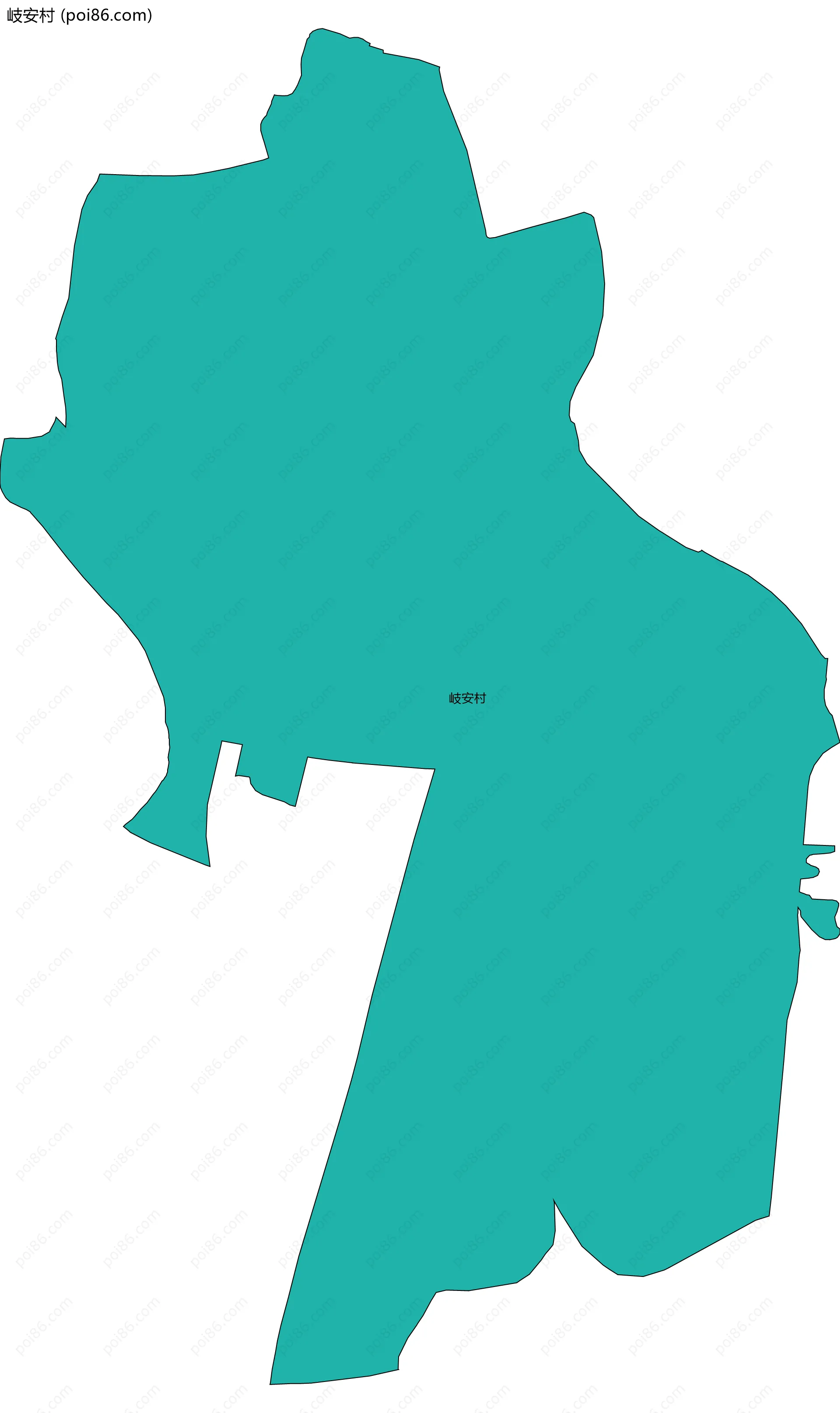 岐安村边界地图