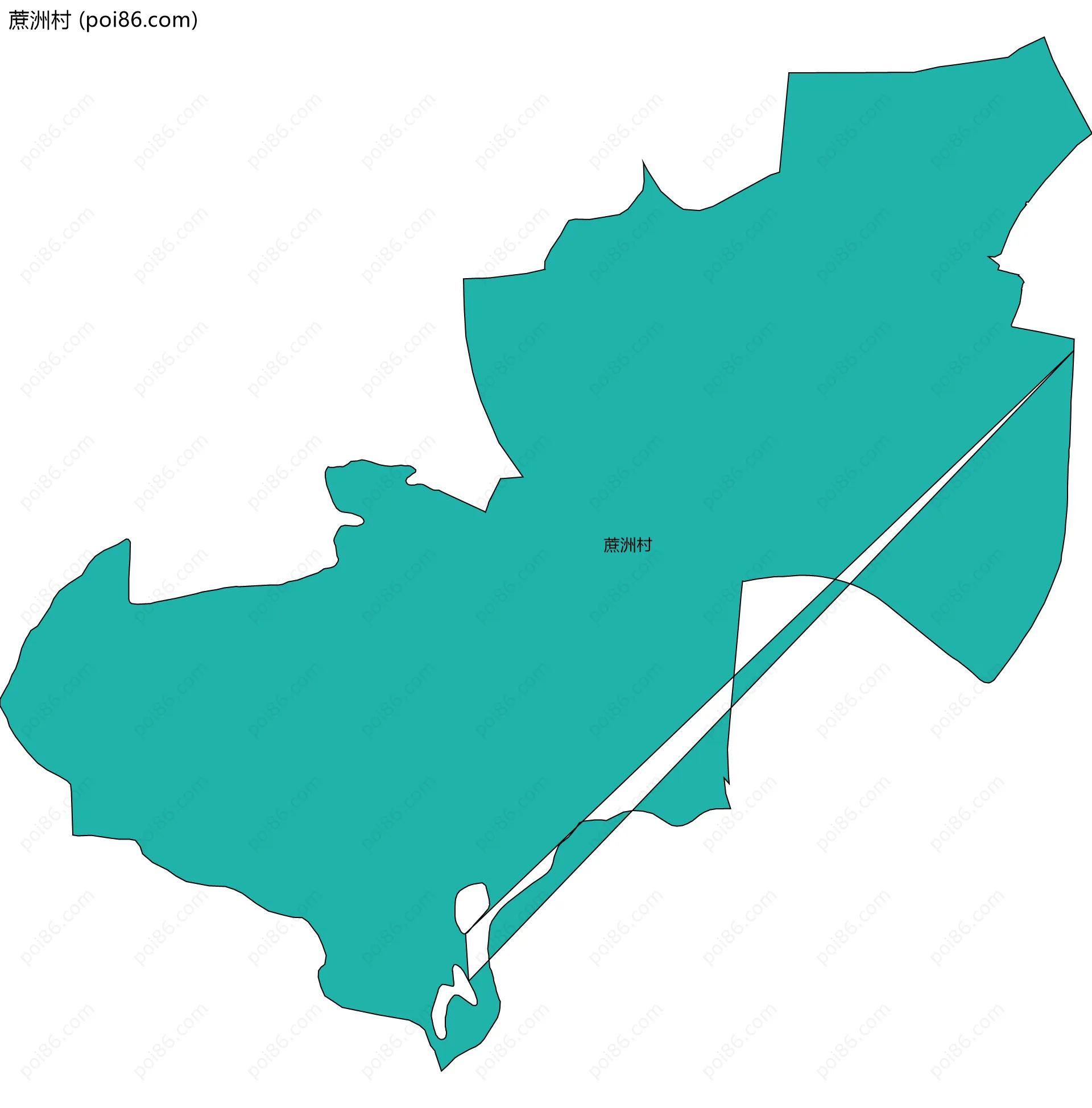 蔗洲村边界地图