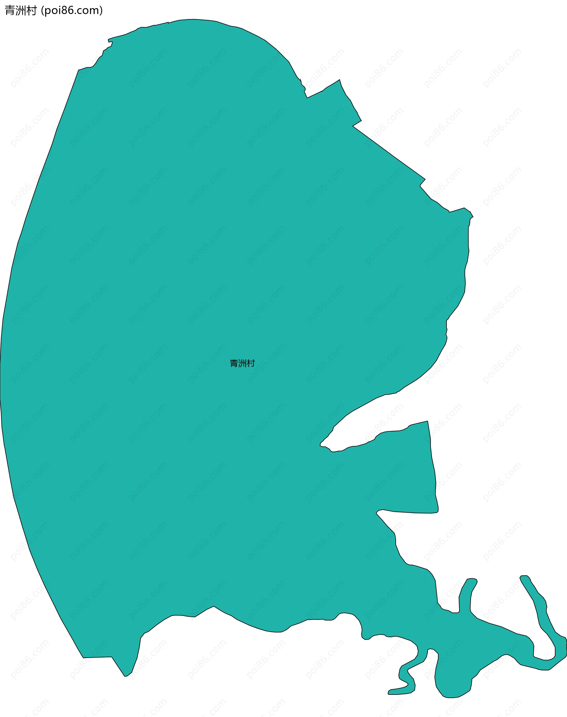 青洲村边界地图