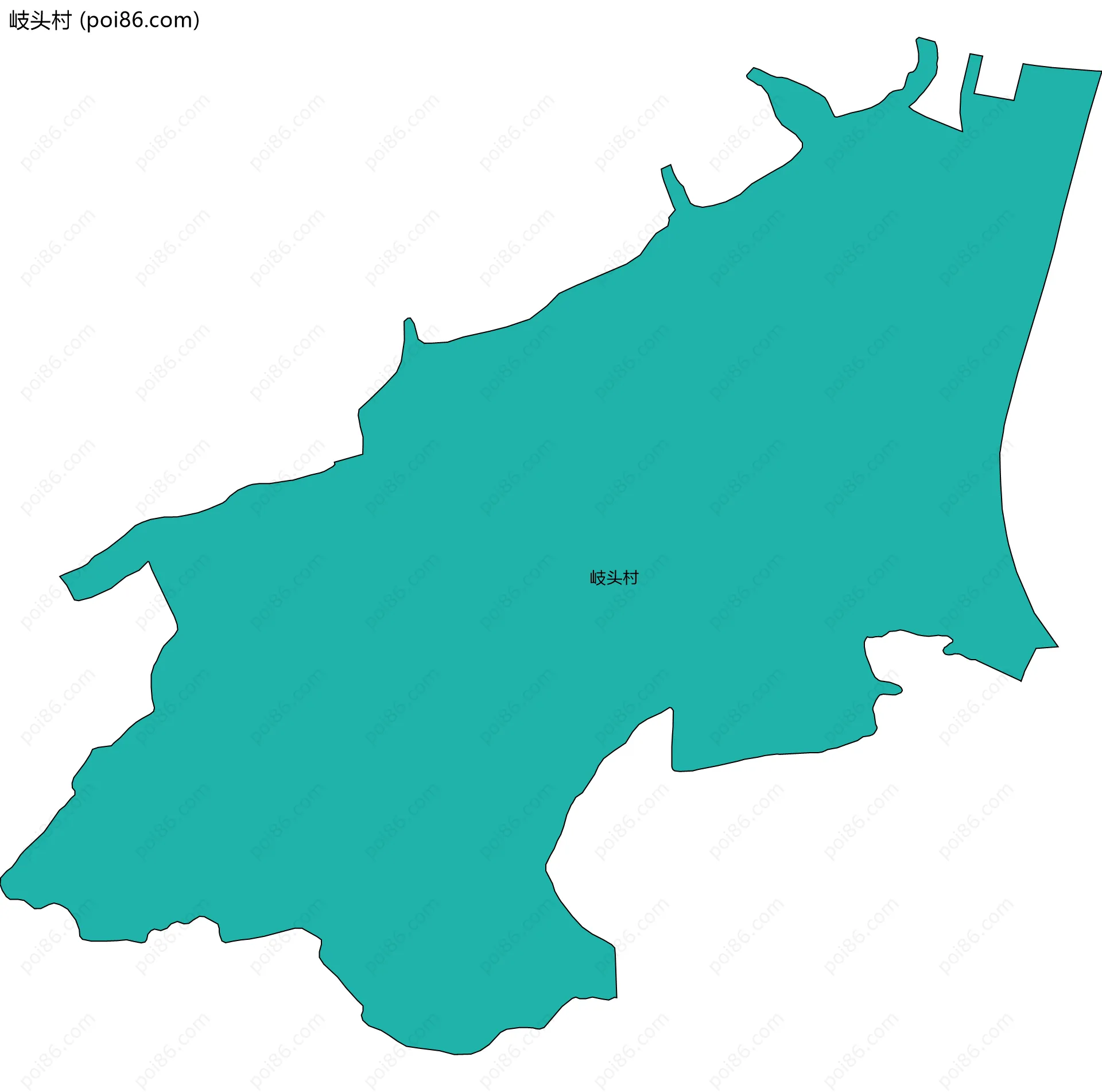 岐头村边界地图