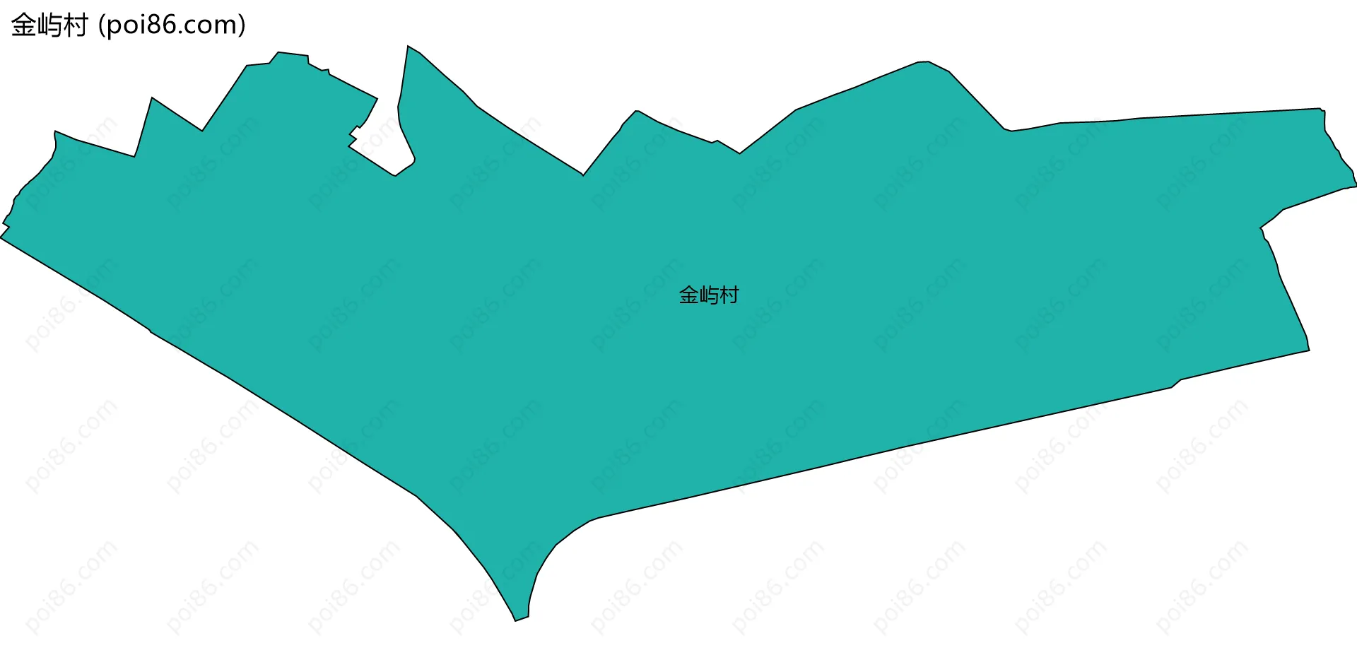 金屿村边界地图