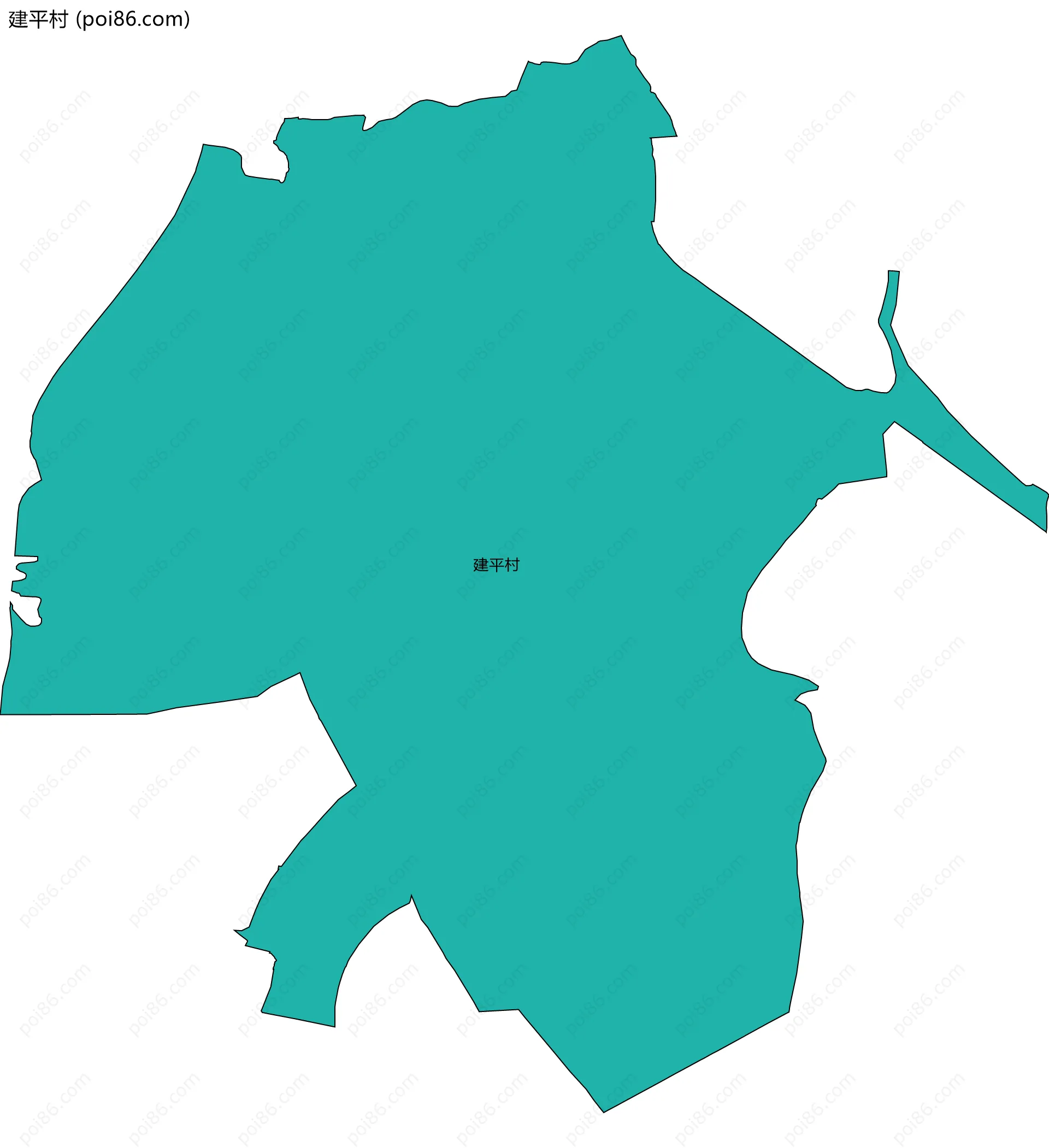 建平村边界地图