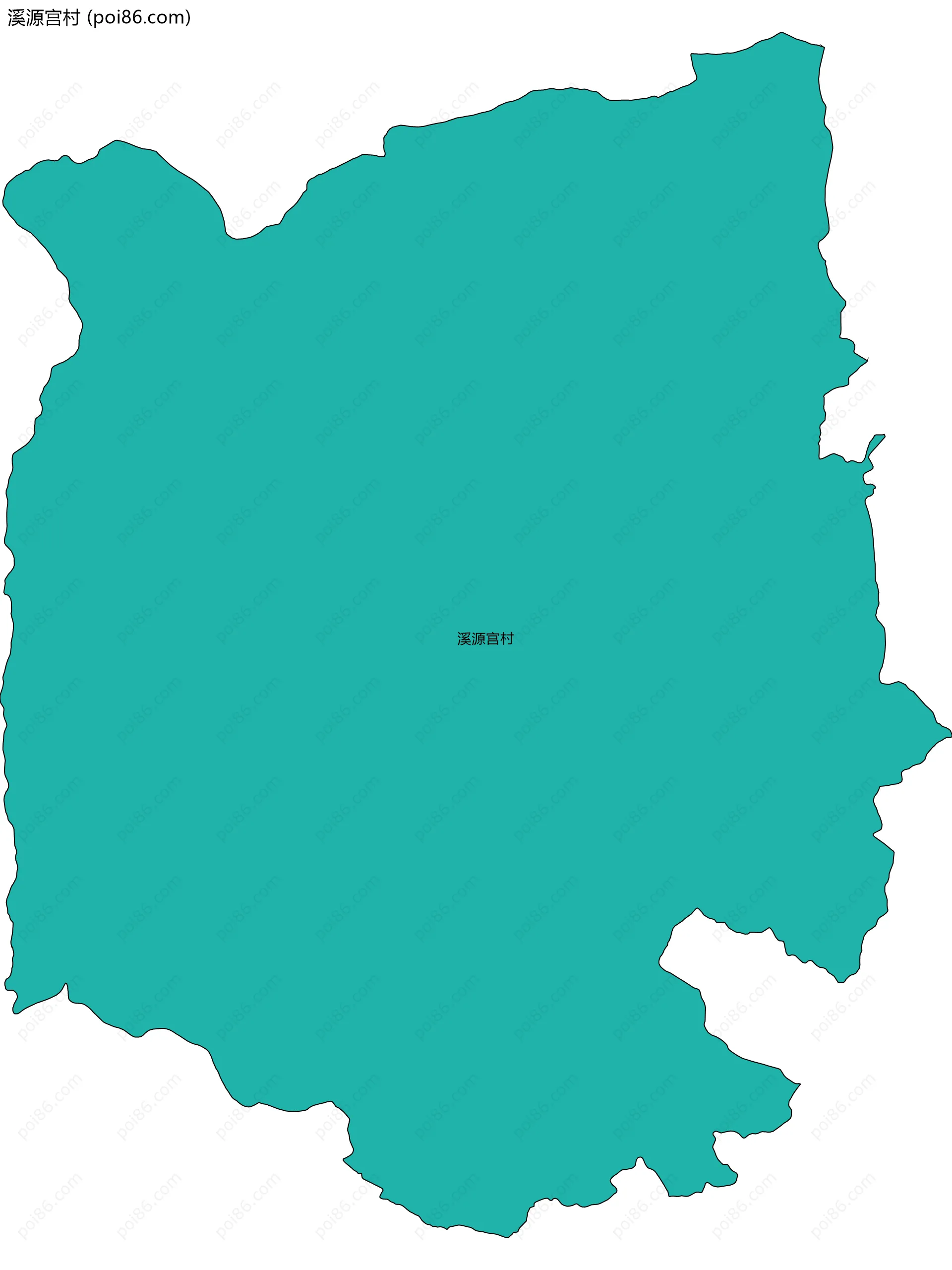 溪源宫村边界地图