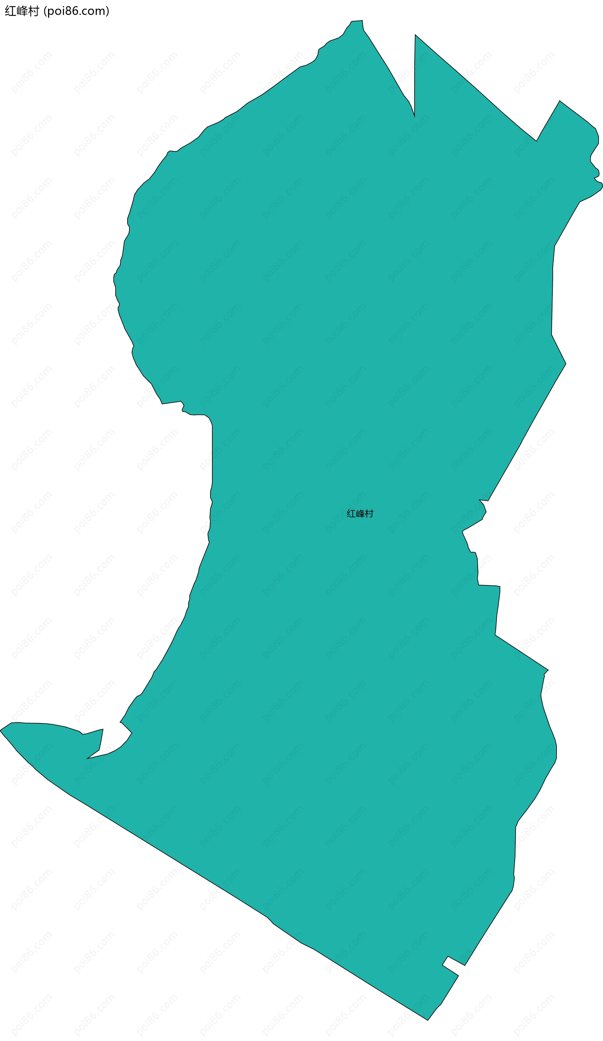 红峰村边界地图