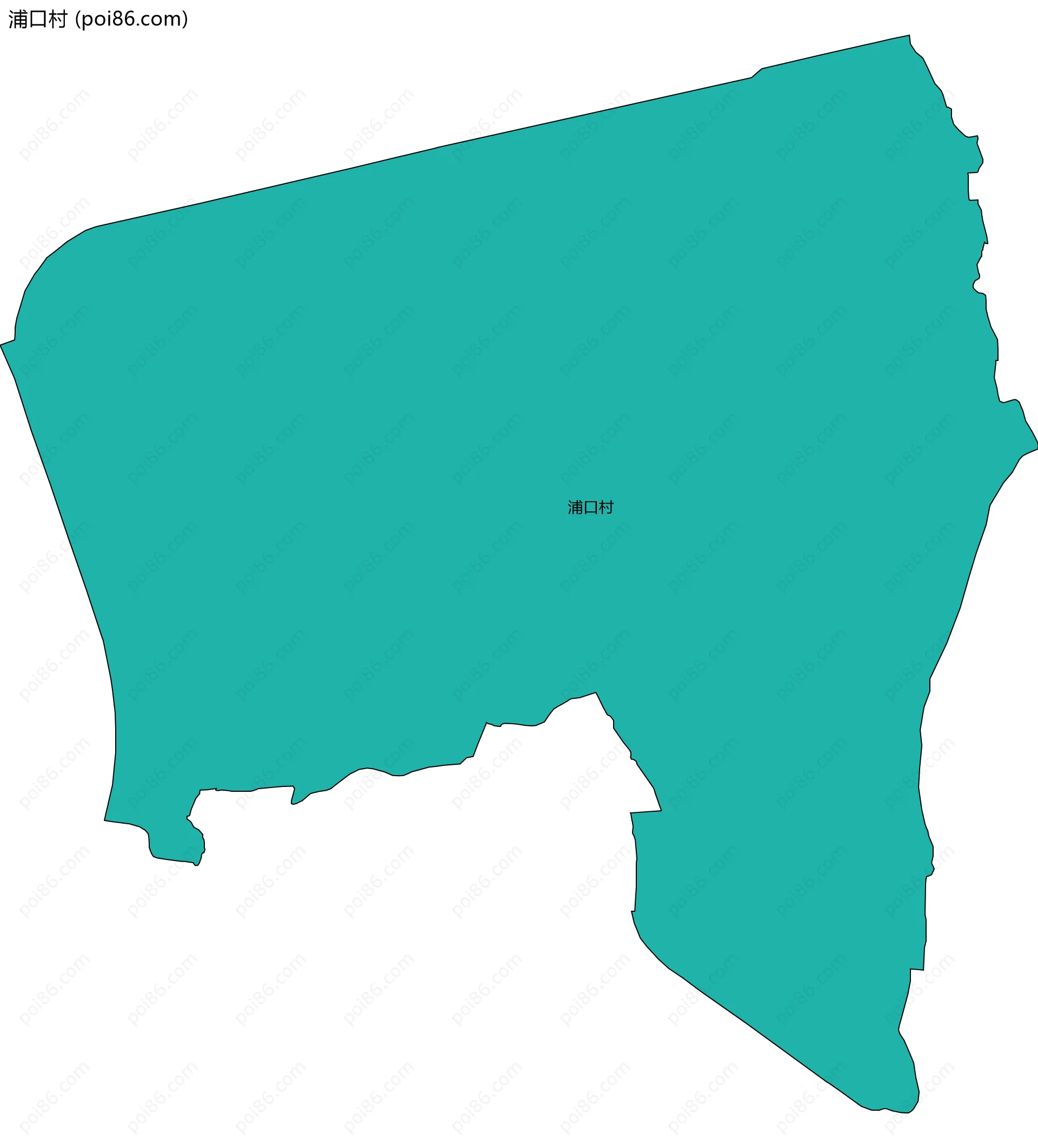 浦口村边界地图