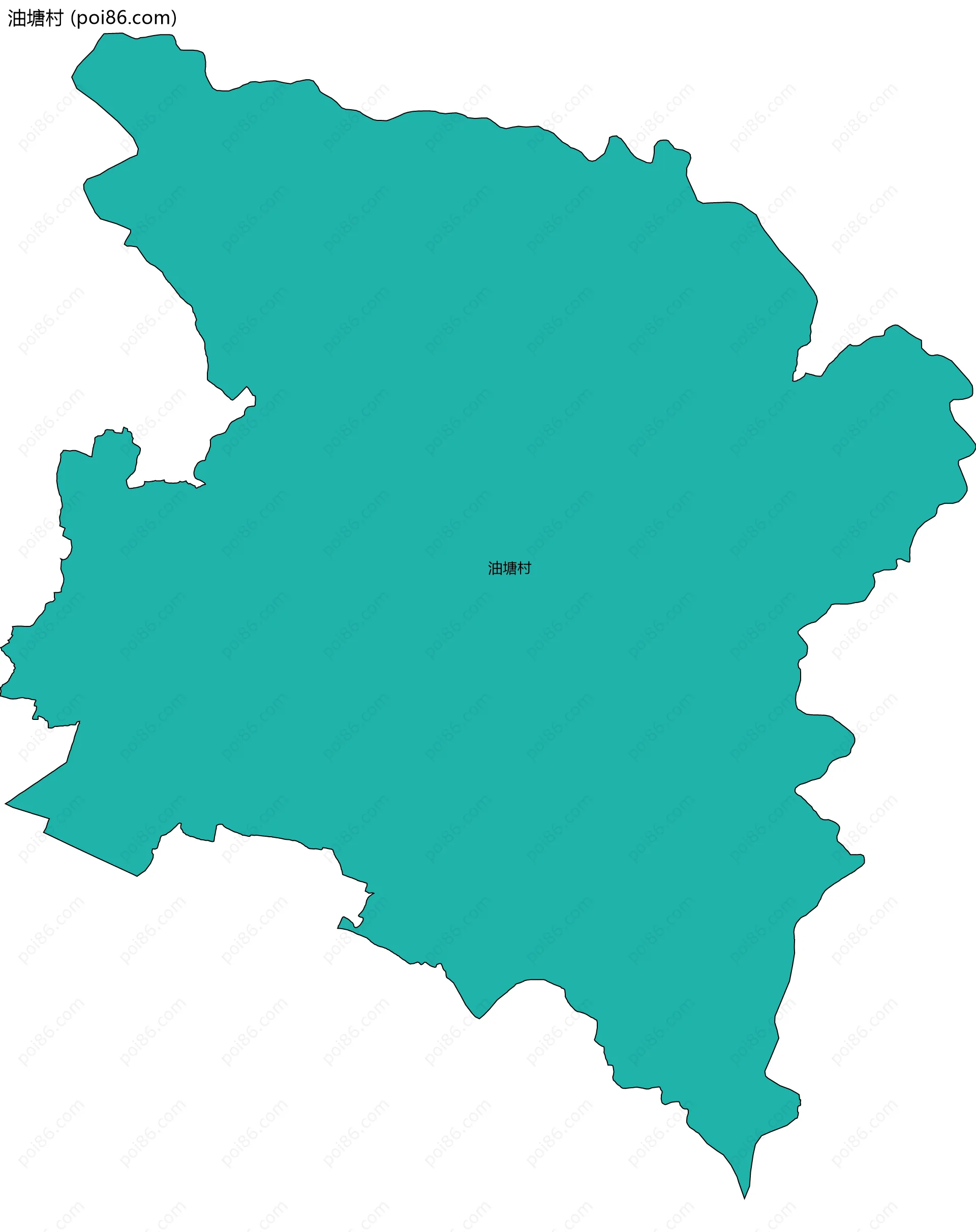 油塘村边界地图