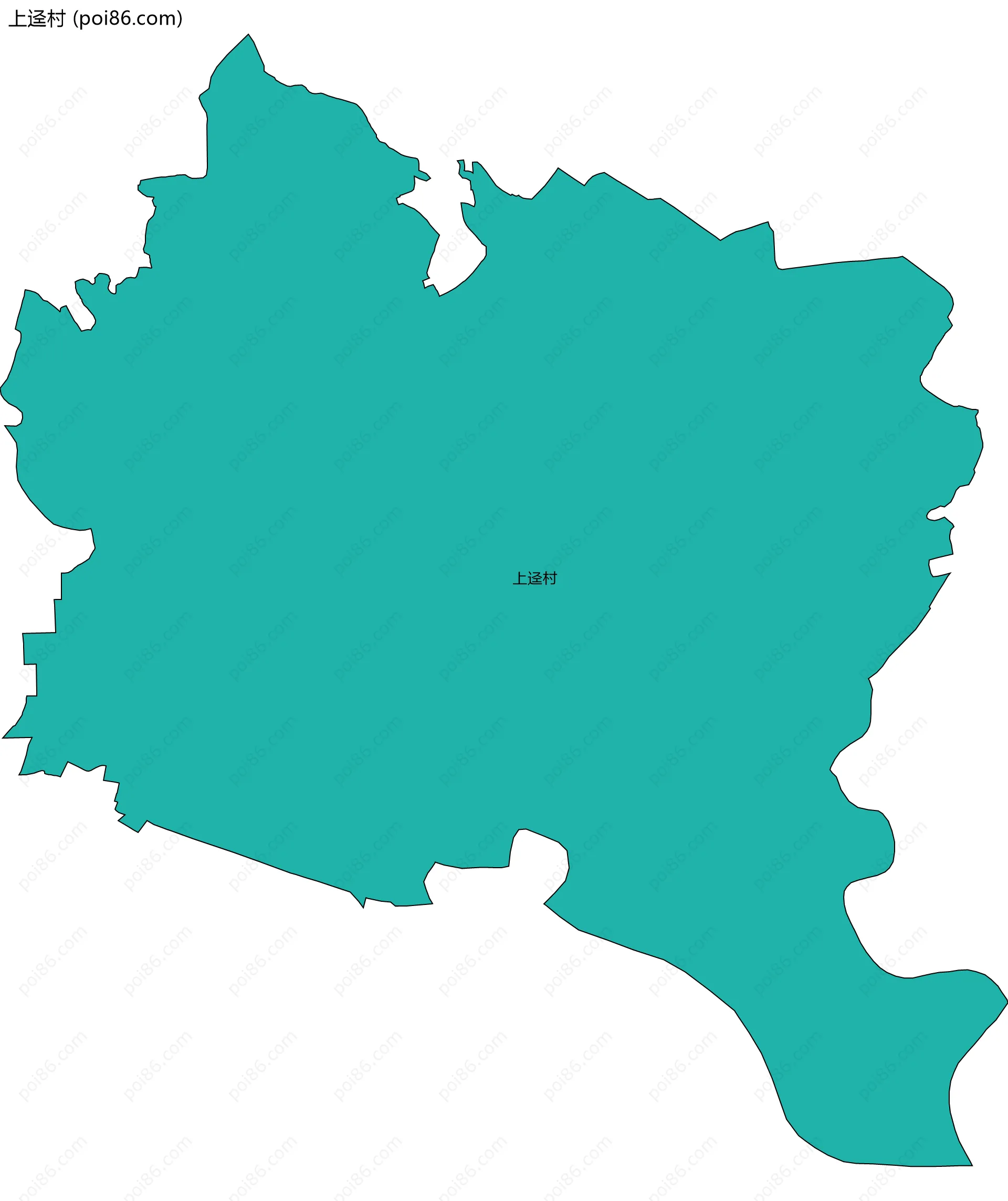 上迳村边界地图