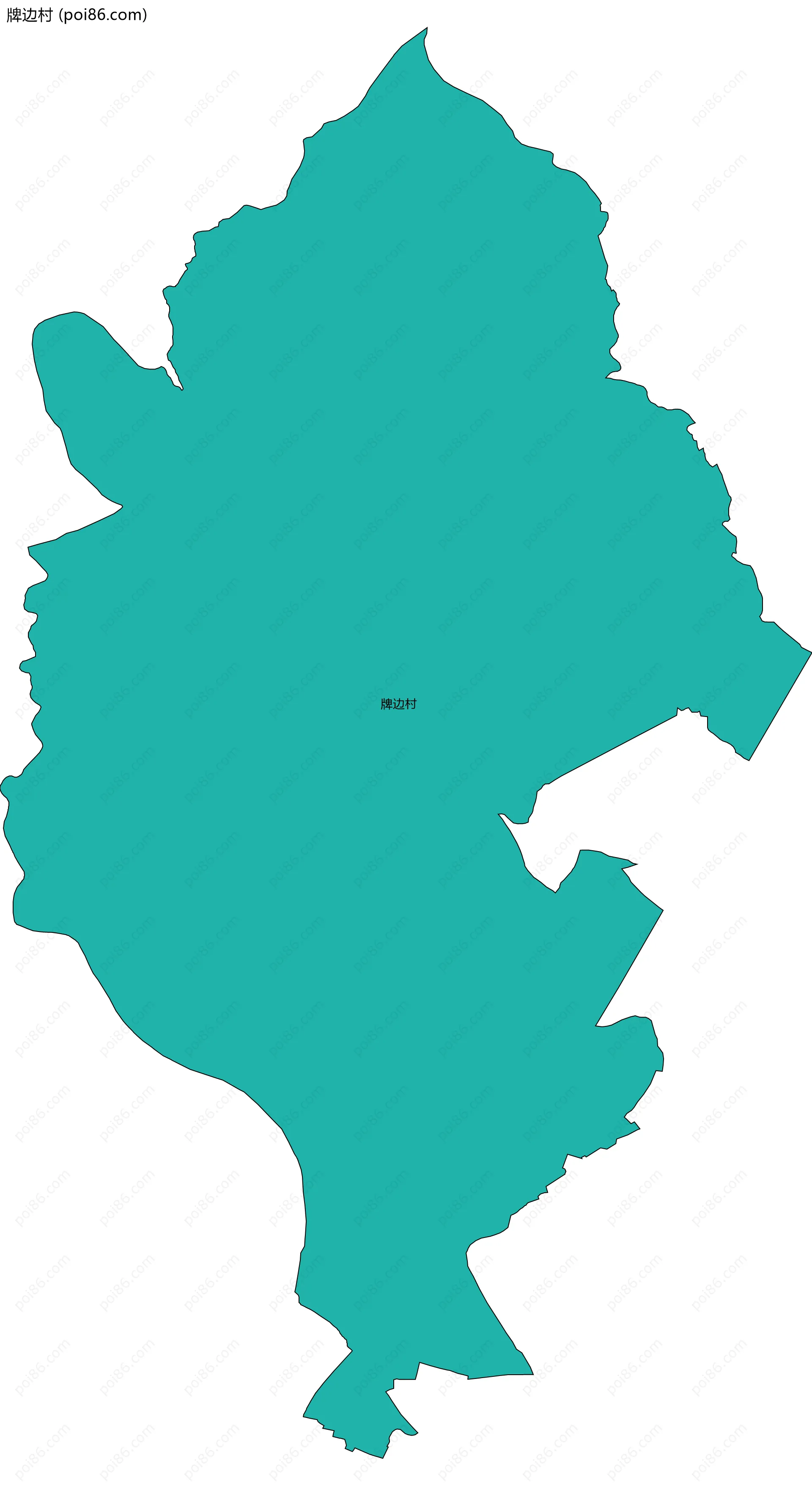 牌边村边界地图