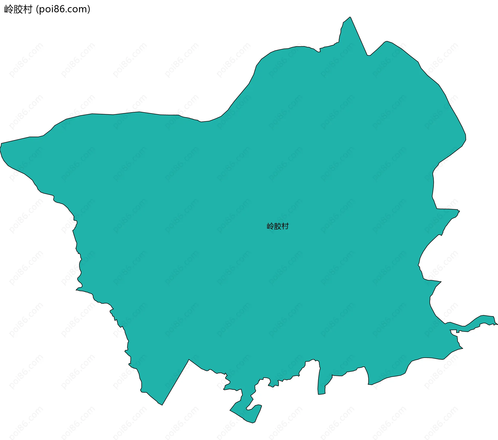 岭胶村边界地图
