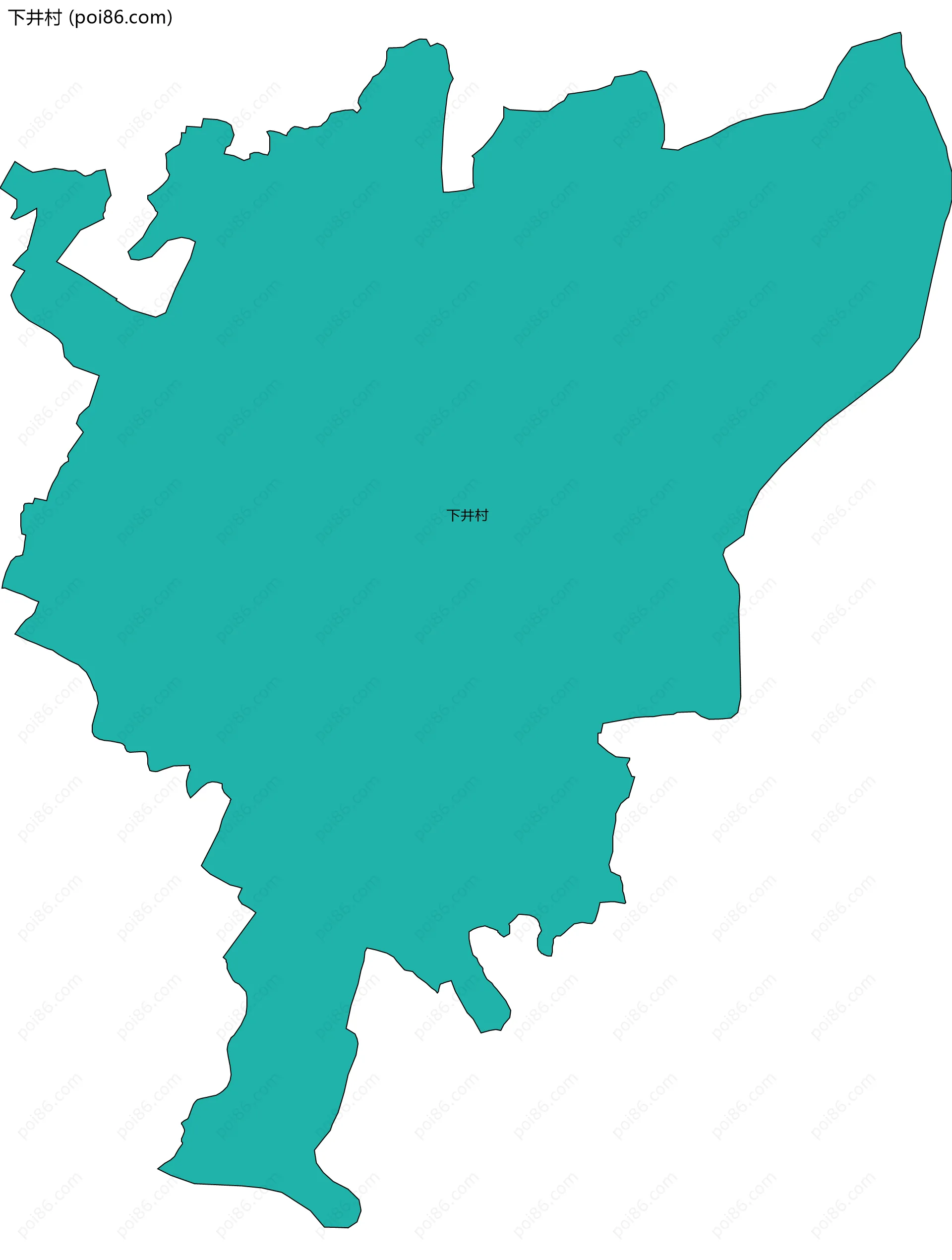 下井村边界地图