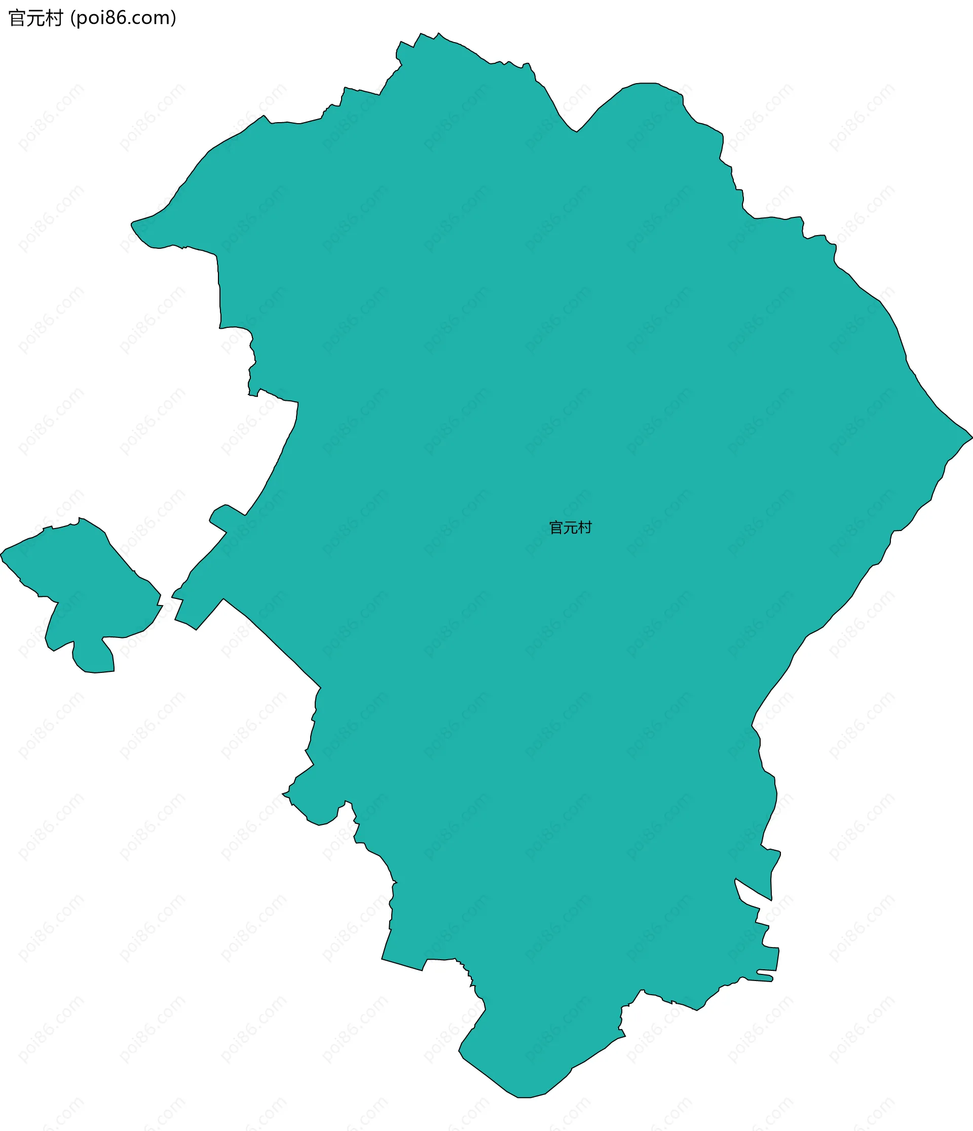 官元村边界地图