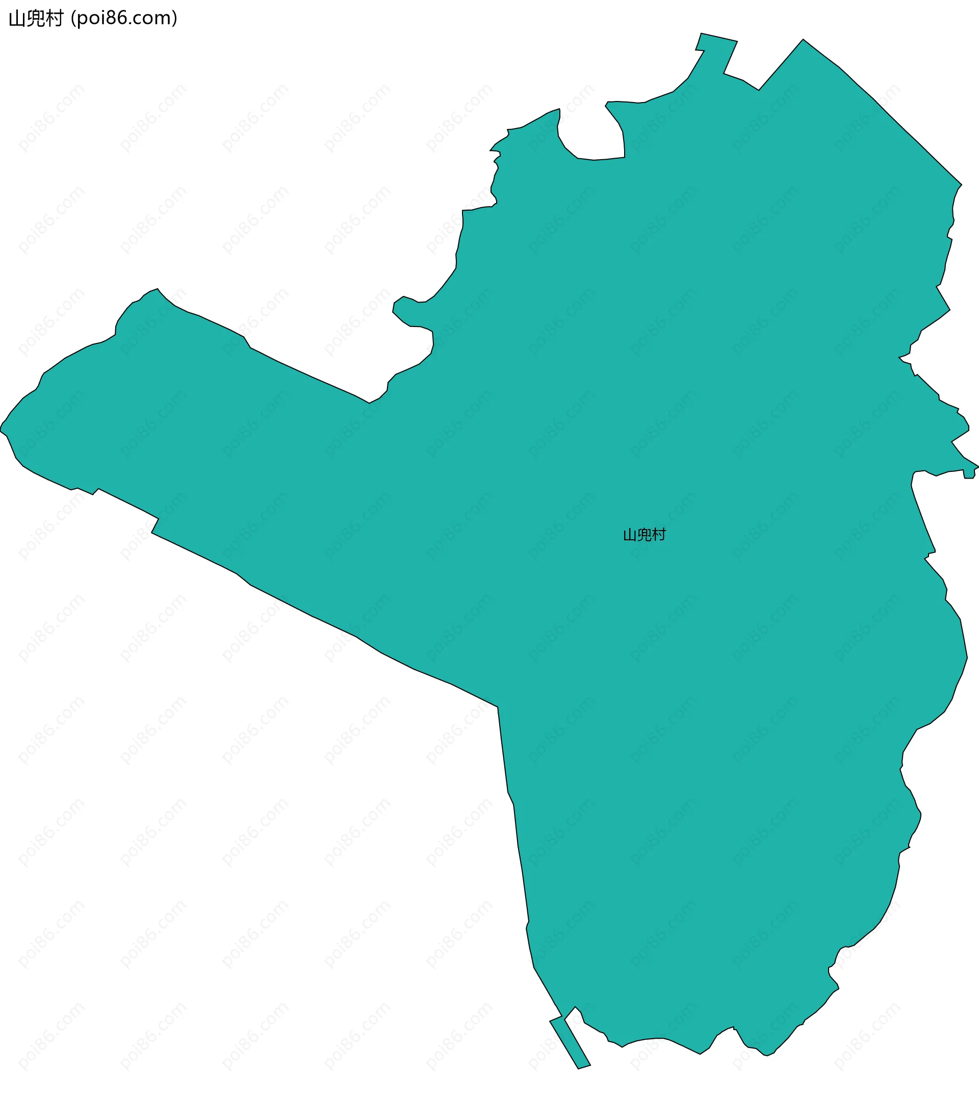 山兜村边界地图