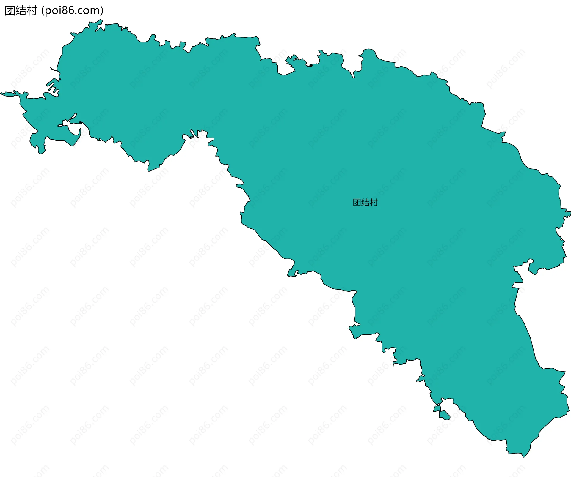 团结村边界地图