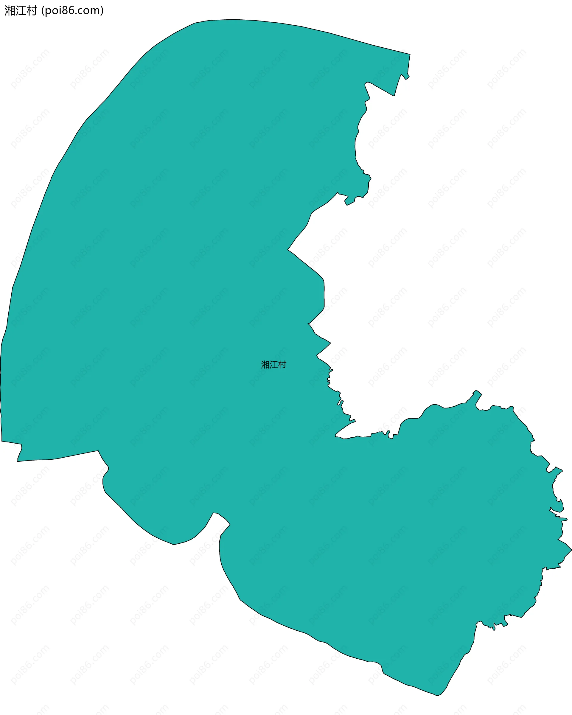 湘江村边界地图