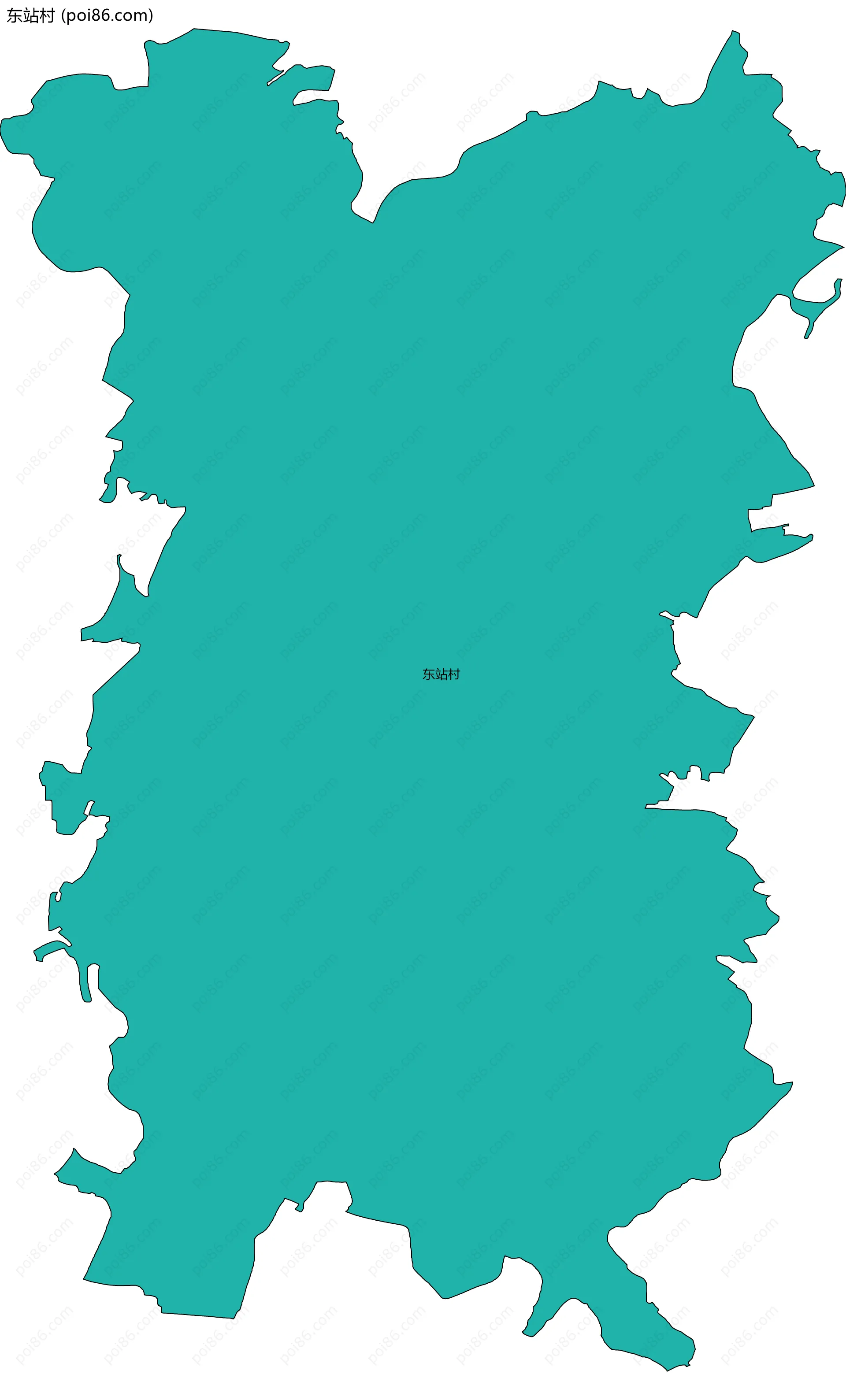 东站村边界地图