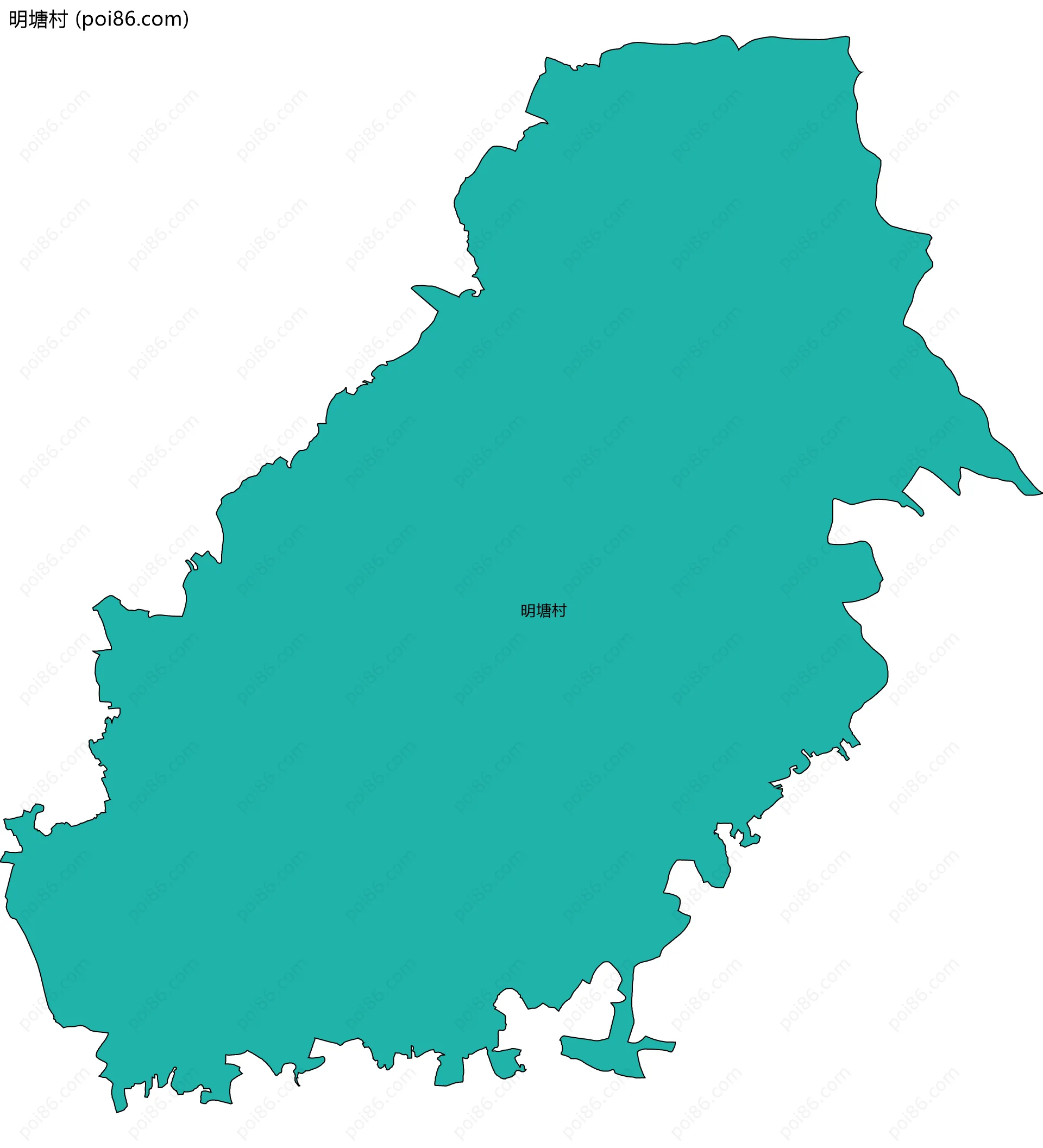 明塘村边界地图