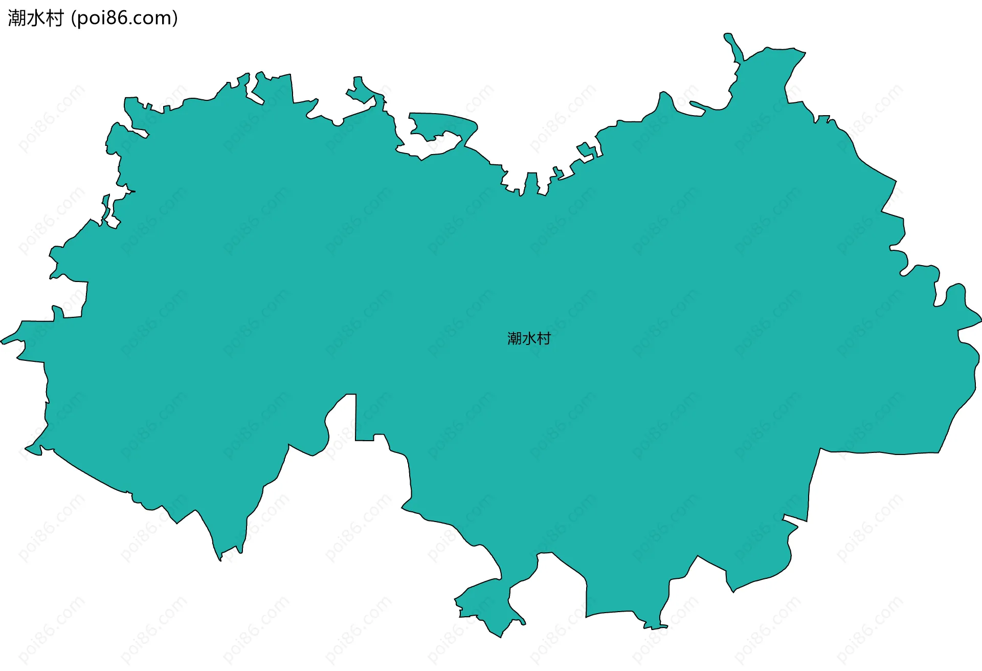 潮水村边界地图