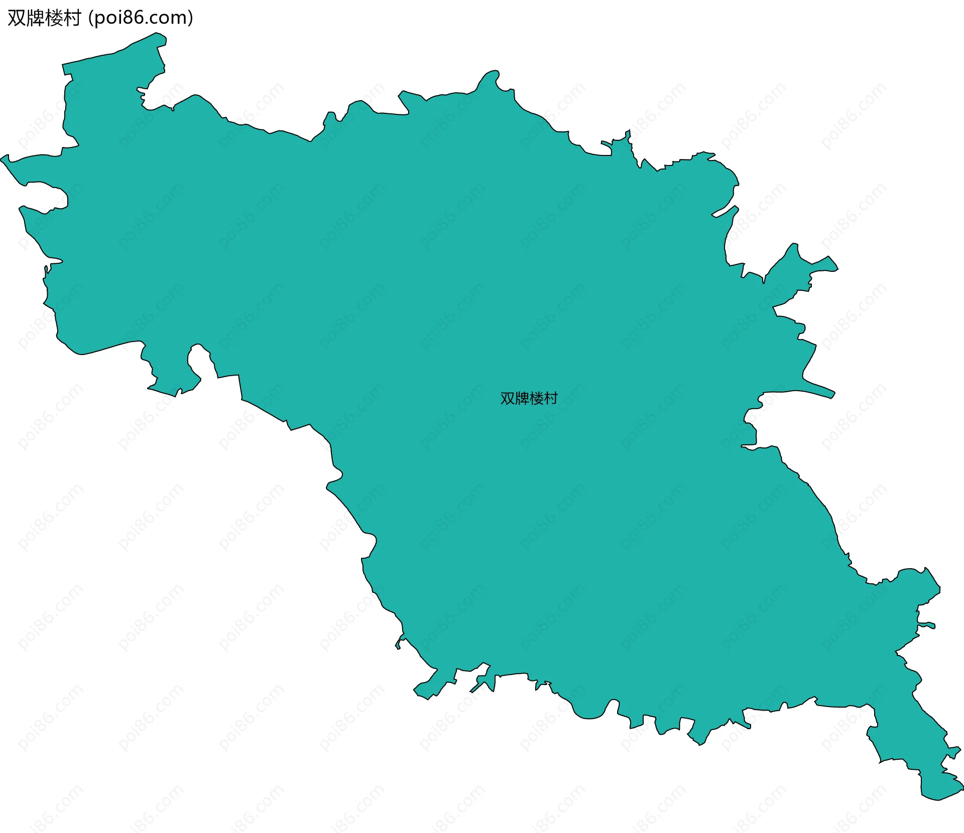 双牌楼村边界地图