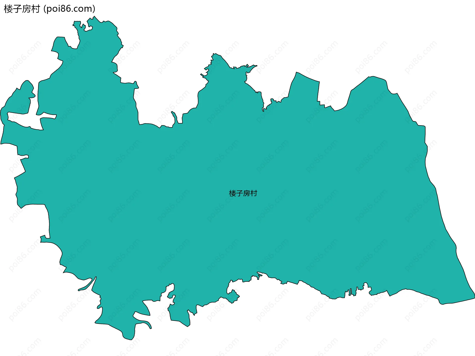 楼子房村边界地图