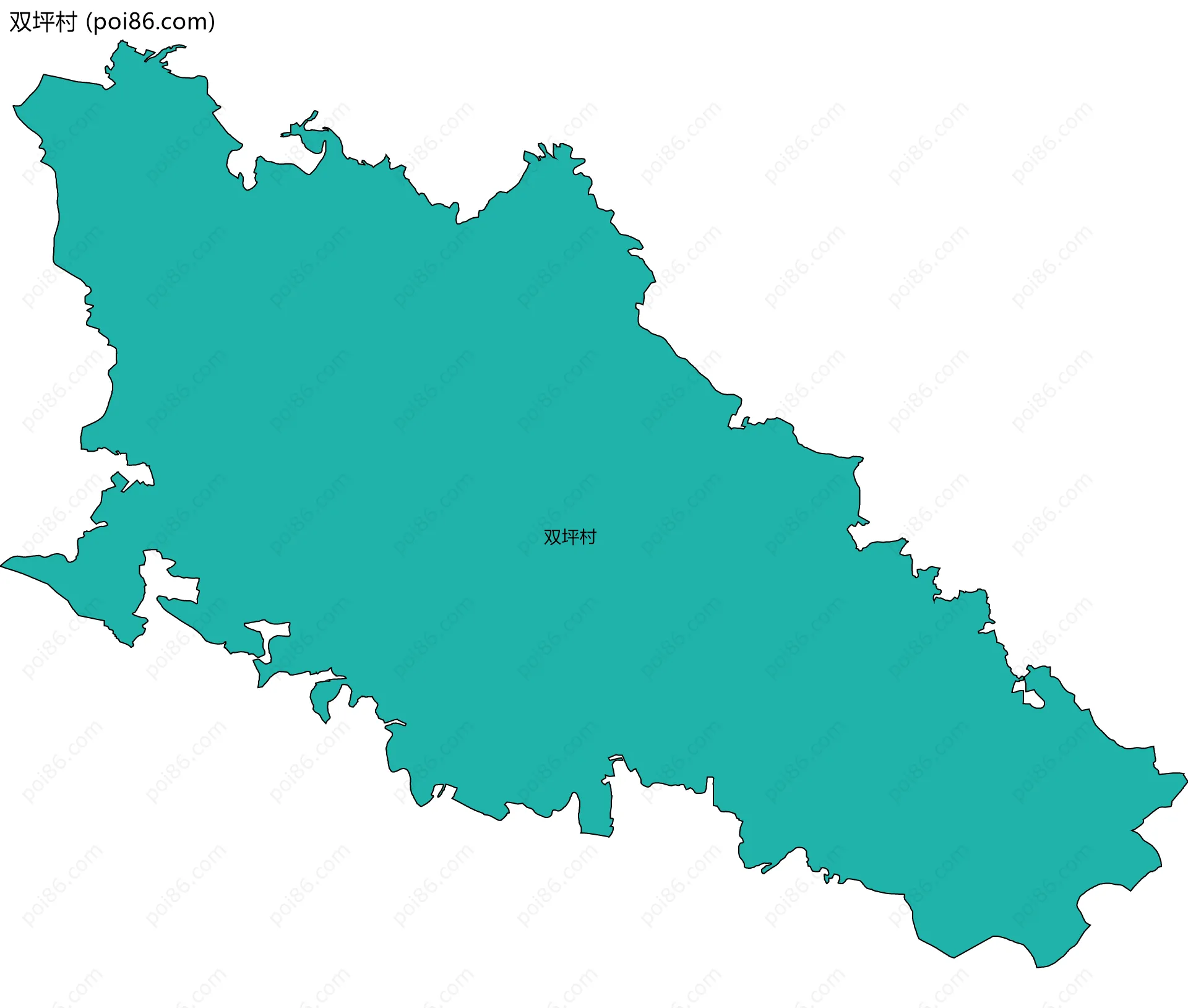 双坪村边界地图