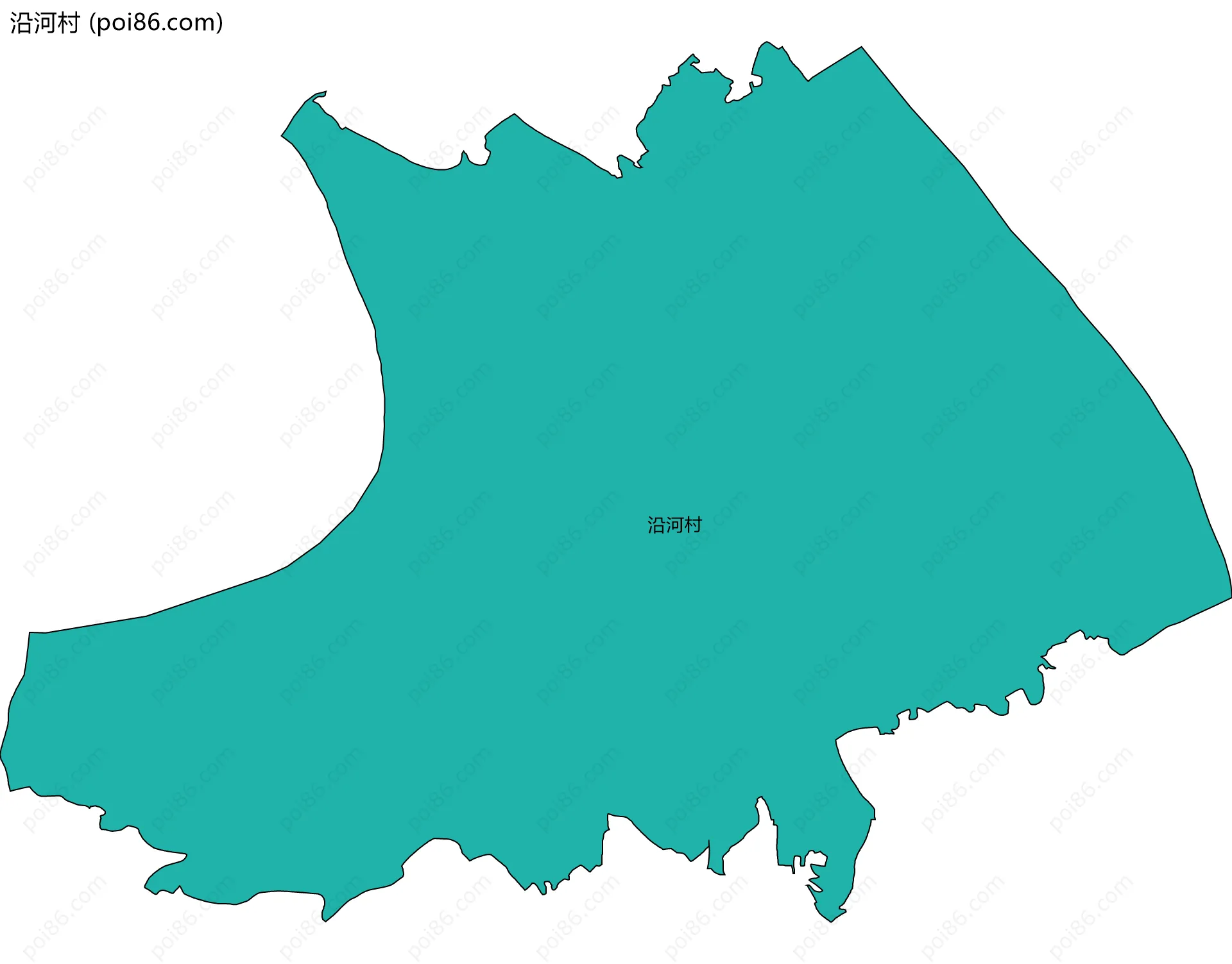 沿河村边界地图