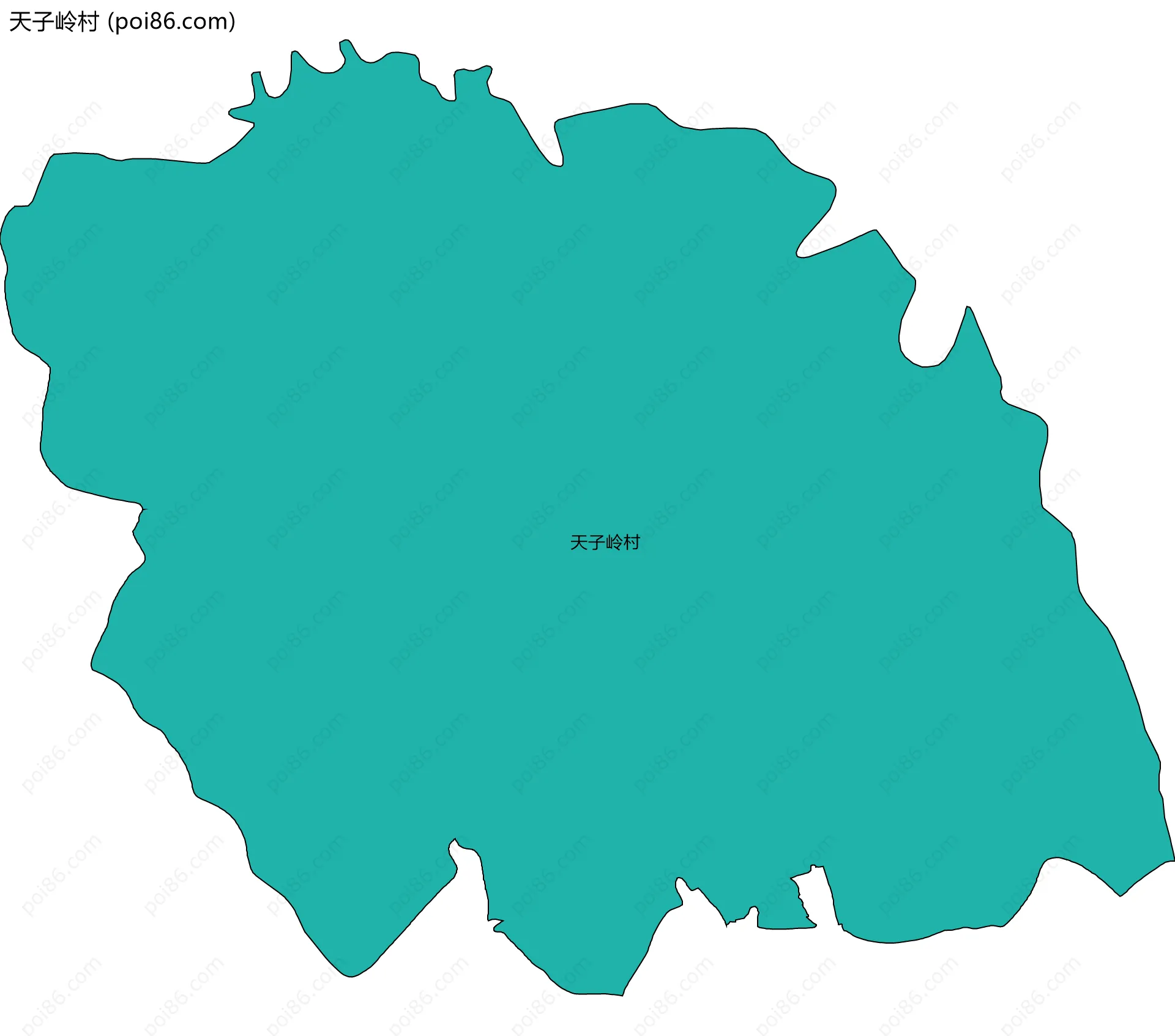 天子岭村边界地图