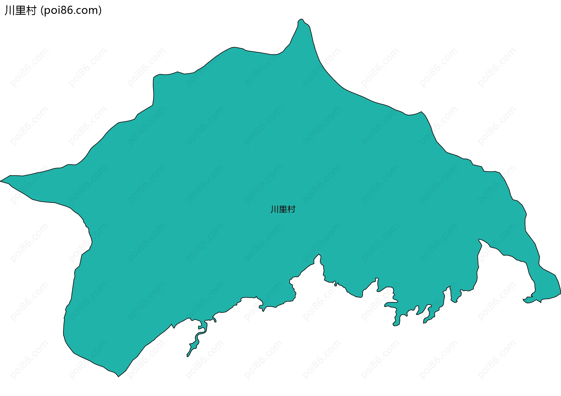 川里村边界地图