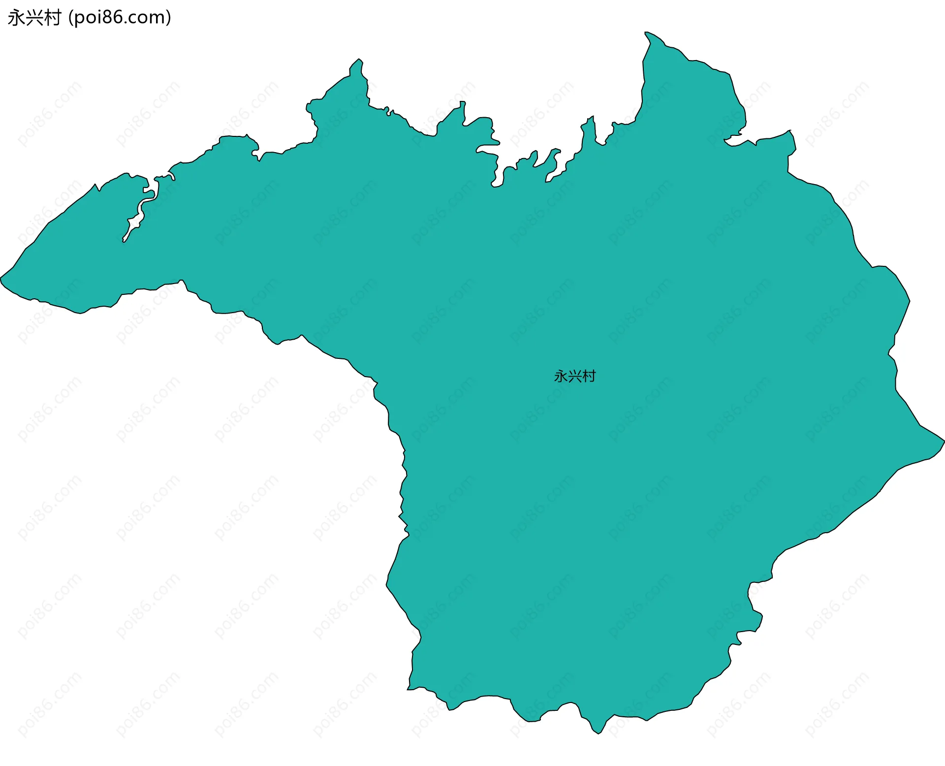永兴村边界地图