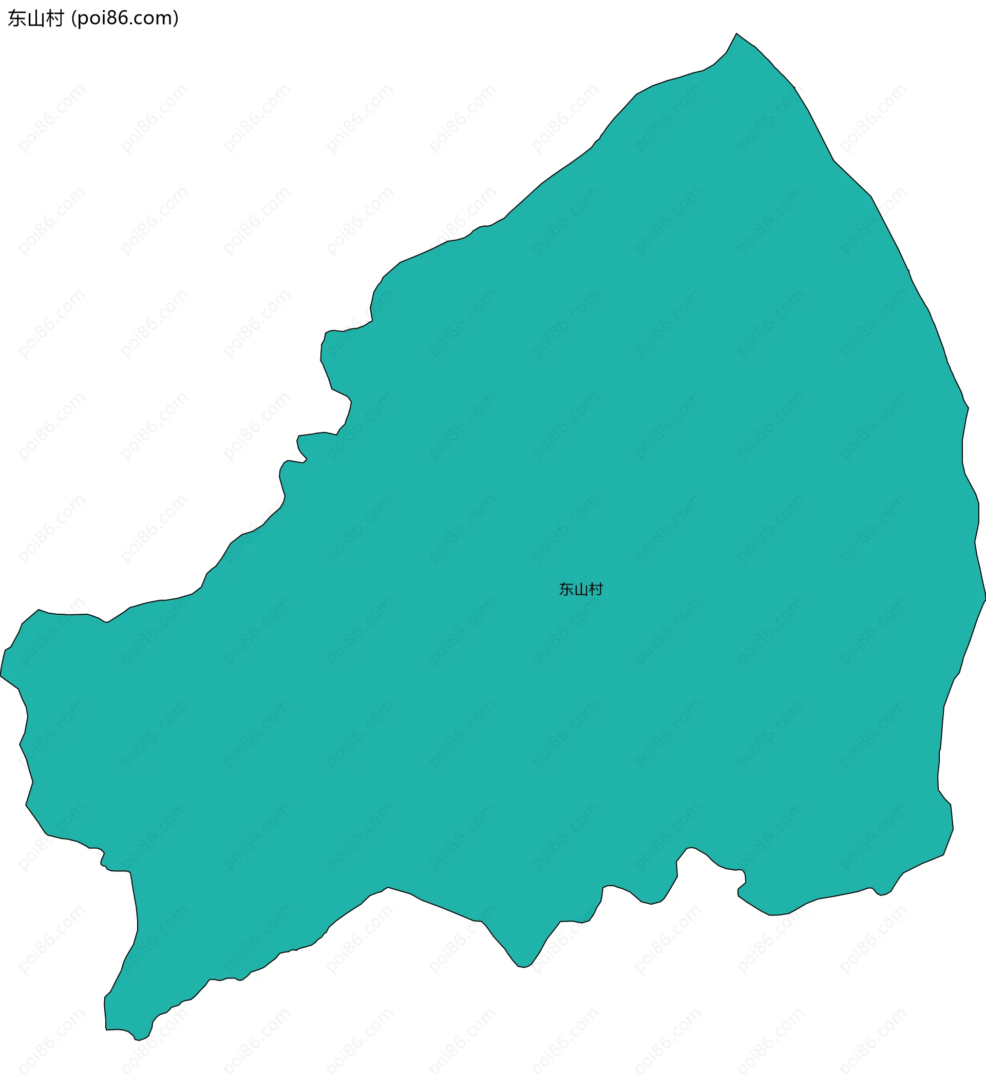 东山村边界地图