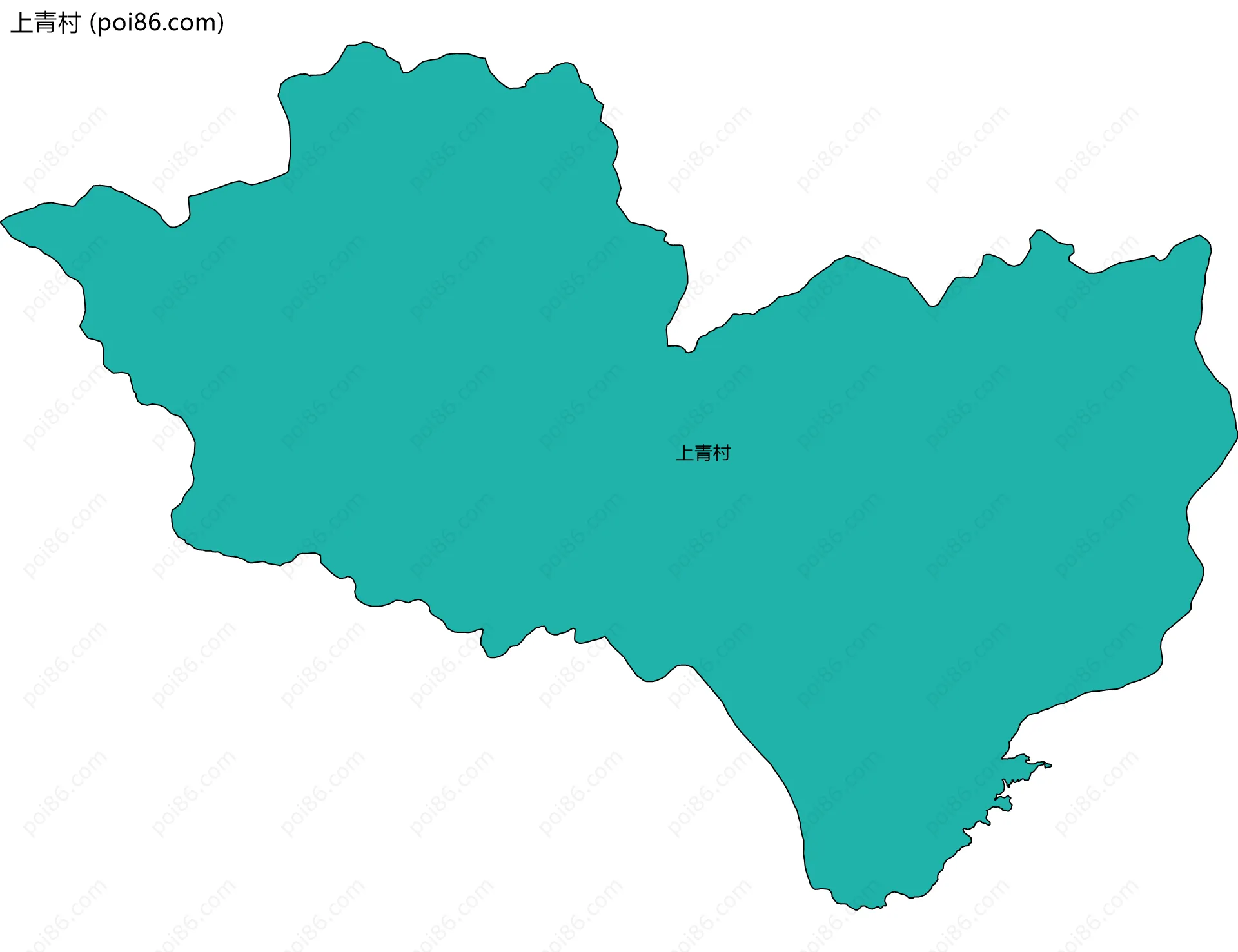 上青村边界地图
