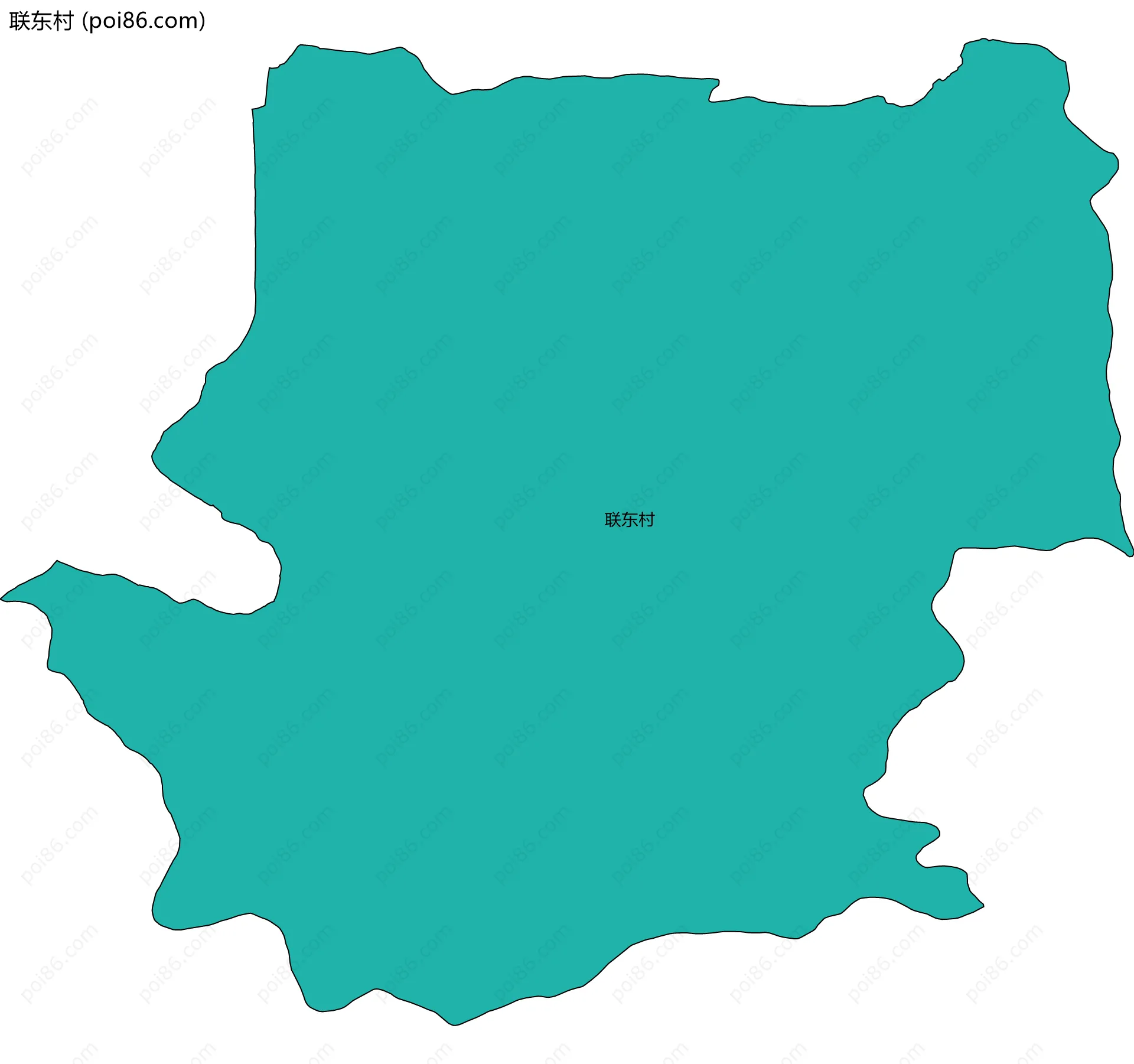 联东村边界地图