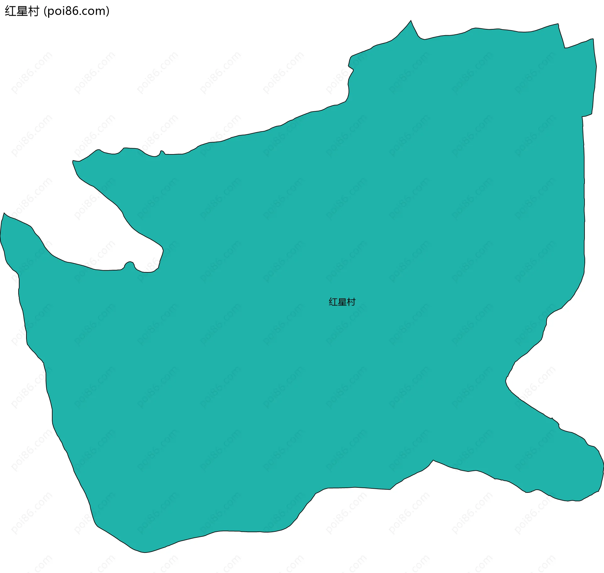 红星村边界地图