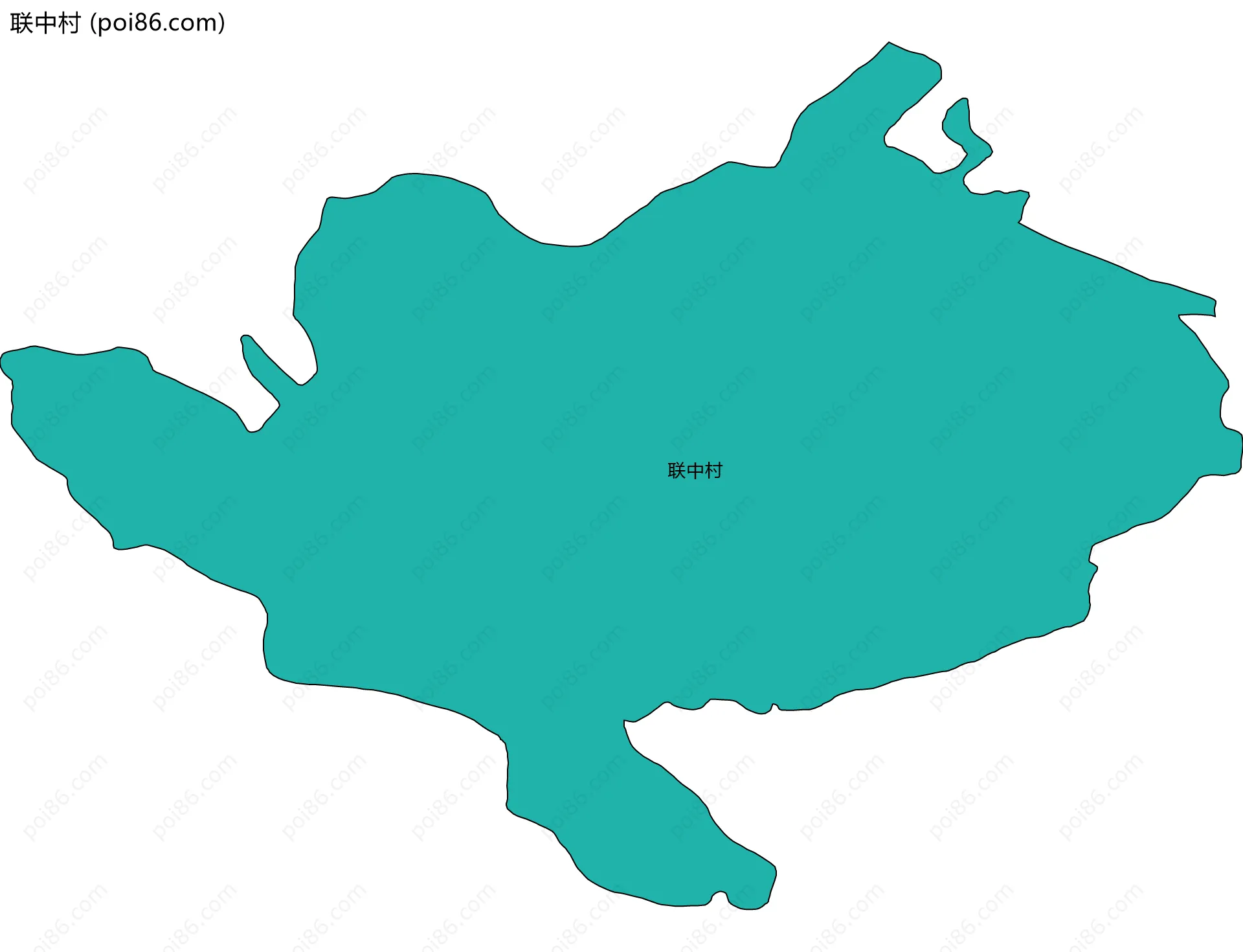 联中村边界地图