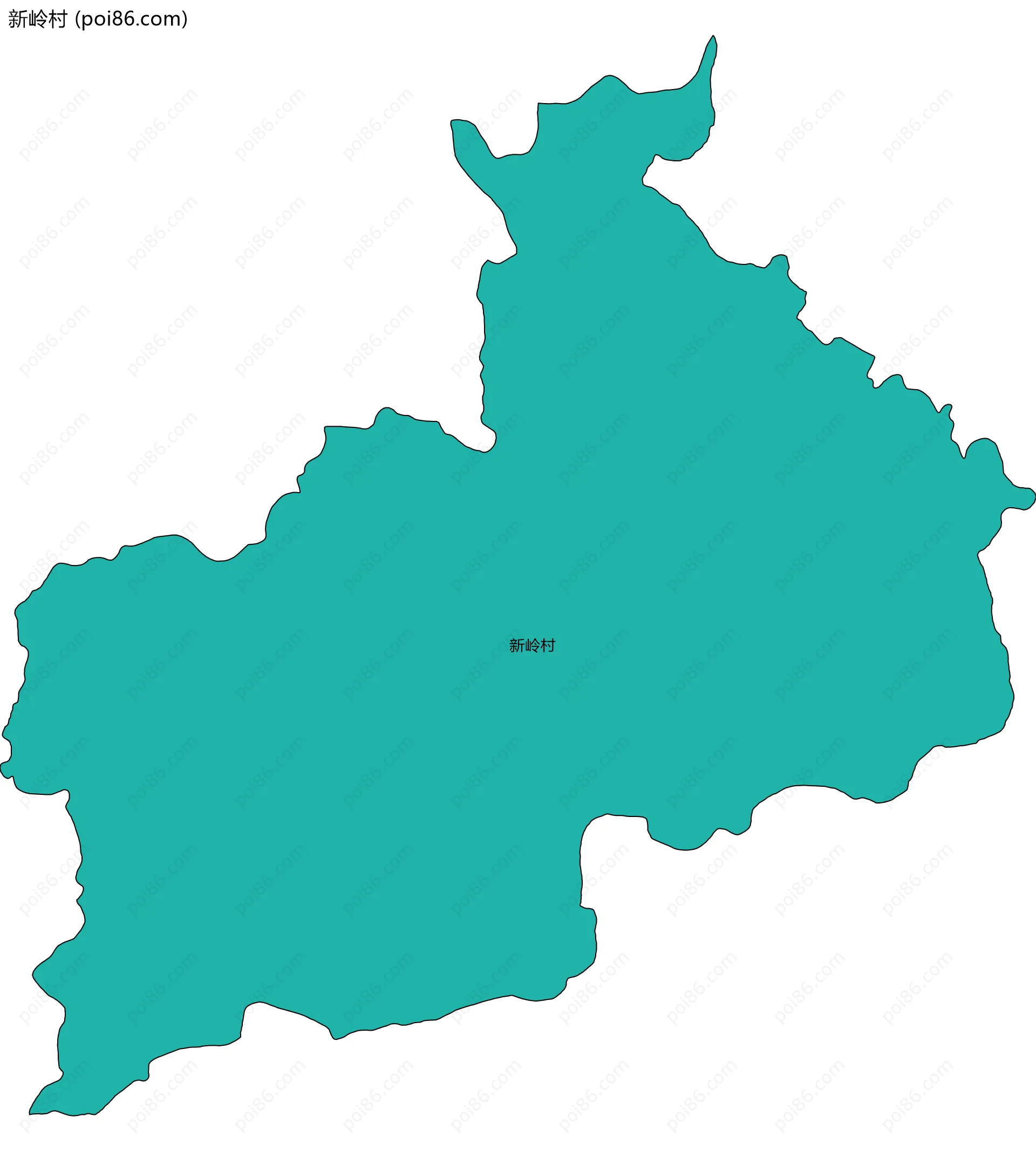 新岭村边界地图