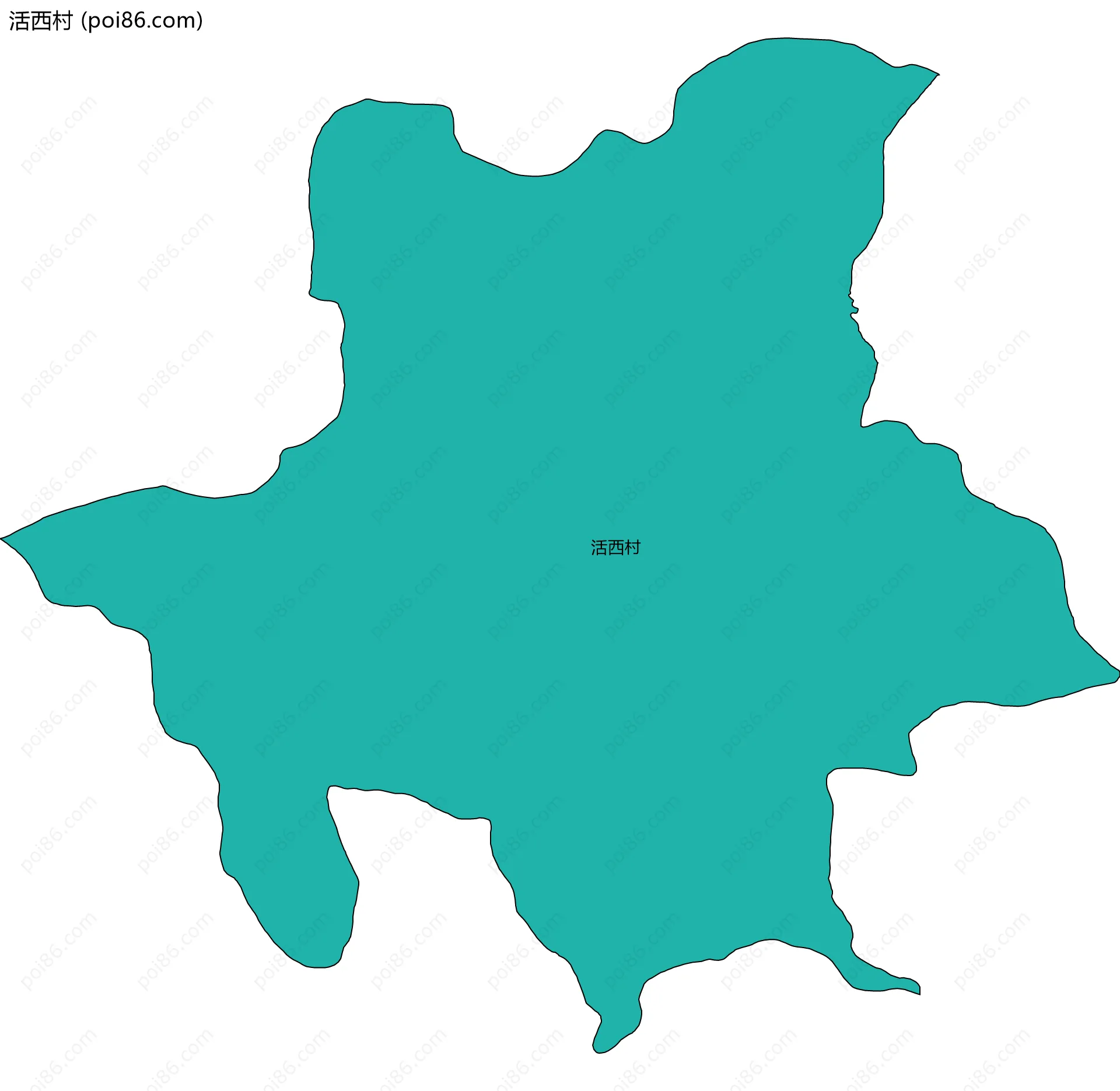活西村边界地图