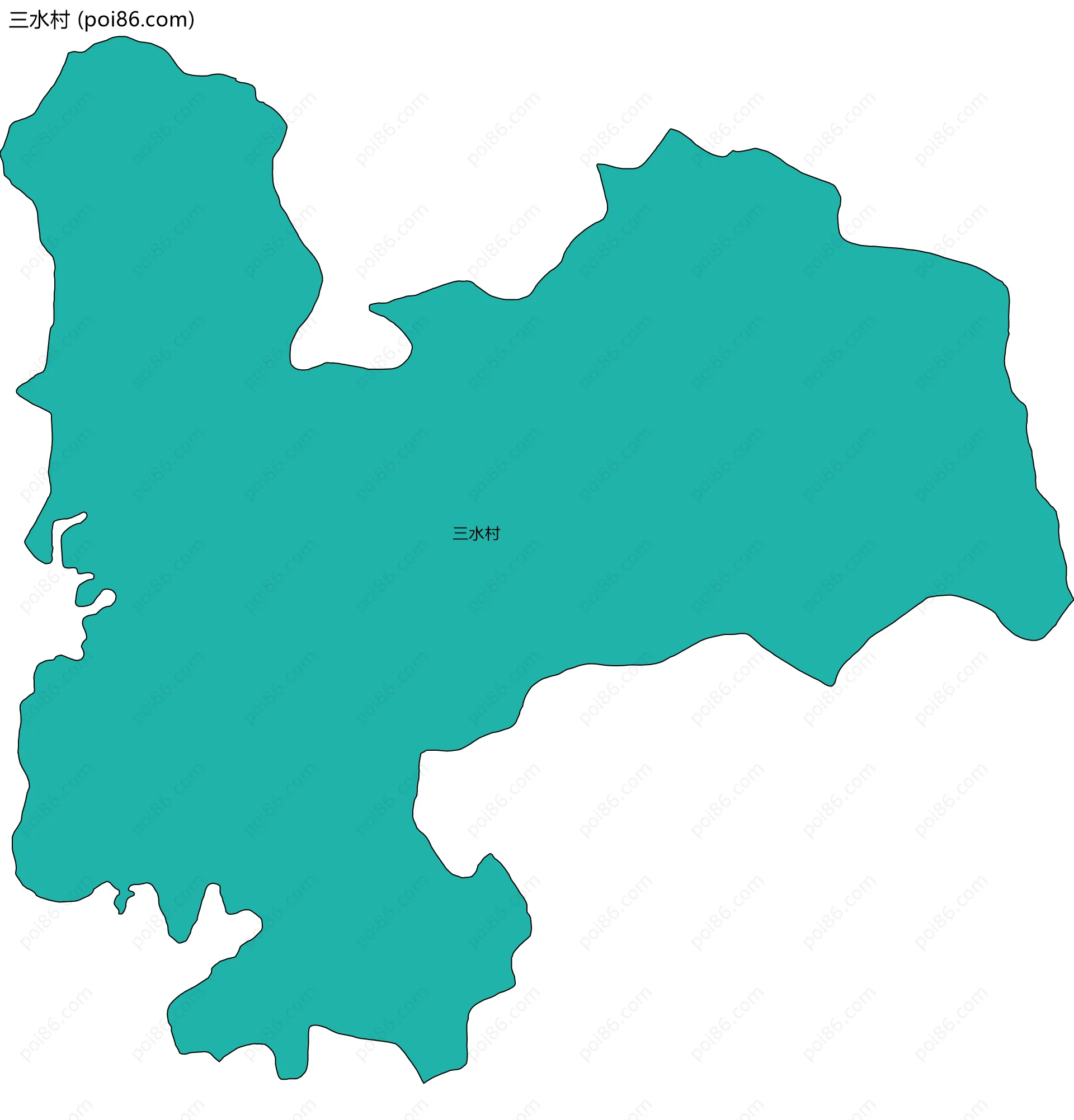 三水村边界地图